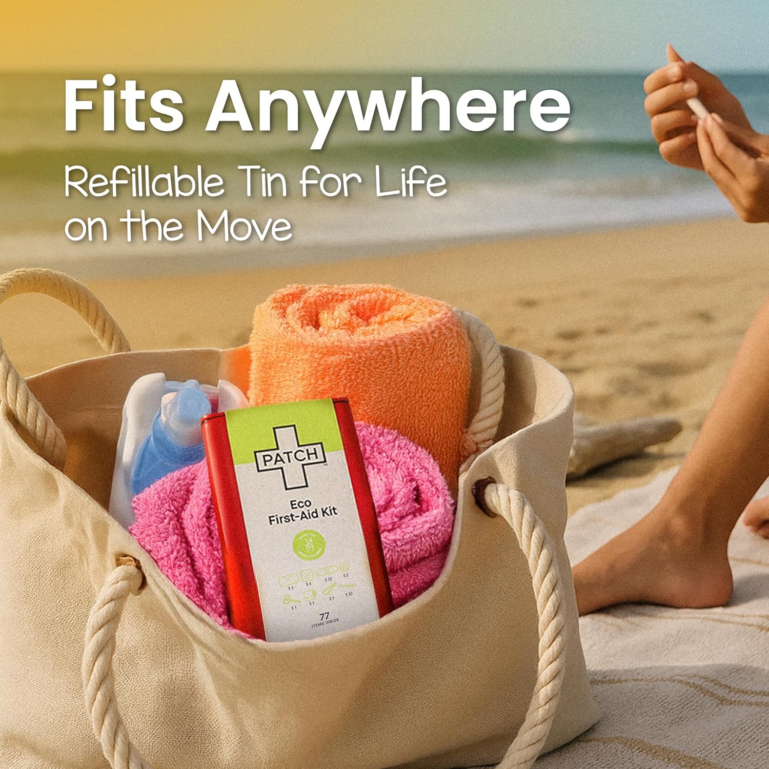 First Aid Kit PATCH Eco Tin Container, Packaging Type- Case