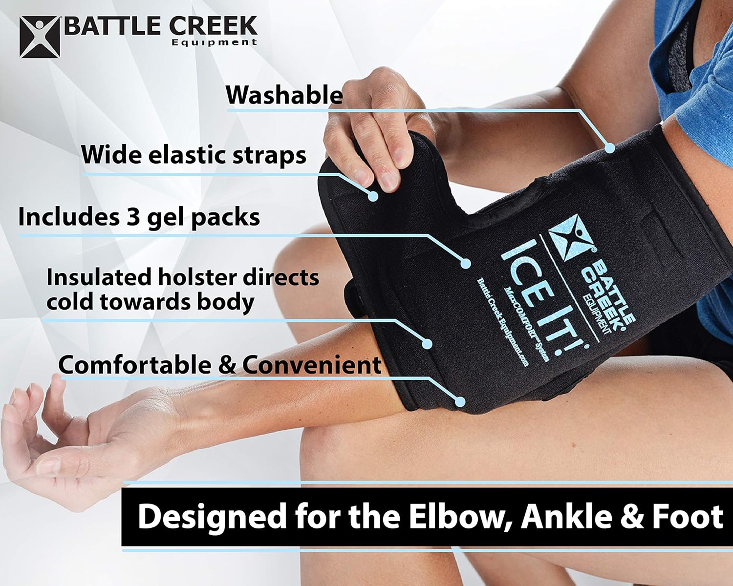 Ice It Cold Pack 9X20 Wcover  Strap