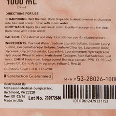Shampoo and Body Wash McKesson 1,000 mL Dispenser Refill Bag Apricot Scent, Packaging Type- Case
