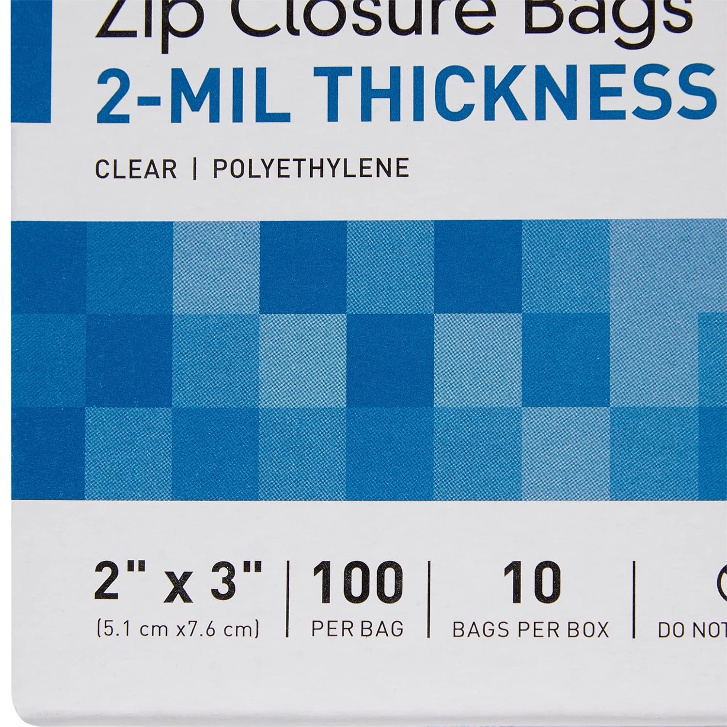 Reclosable Bag McKesson 2 X 3 Inch Polyethylene Clear Zipper Closure, Packaging Type- Case