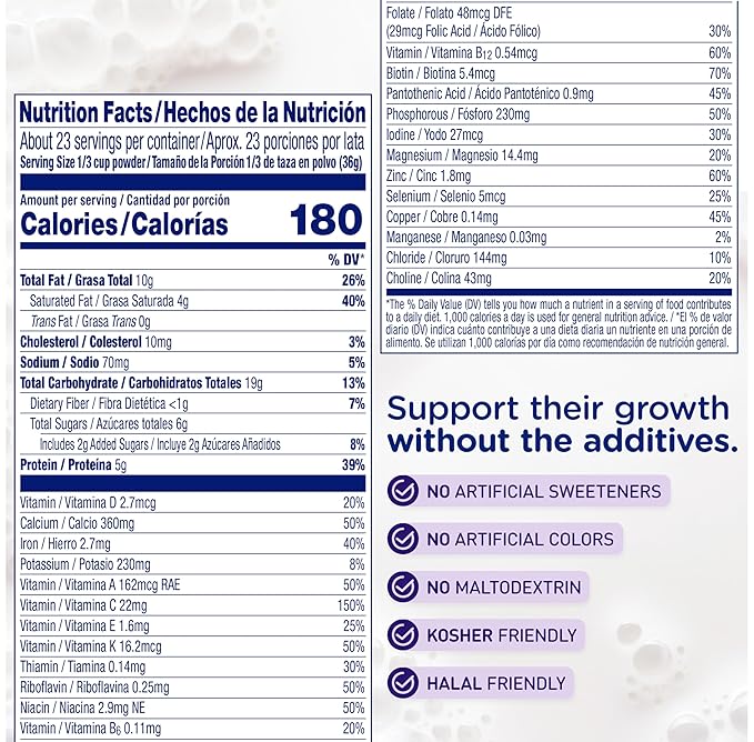 Pediatric Oral Supplement EnfagrowPremium Gentlease Toddler Unflavored 29.1 oz. Can Powder Calories,Packaging Type- Each