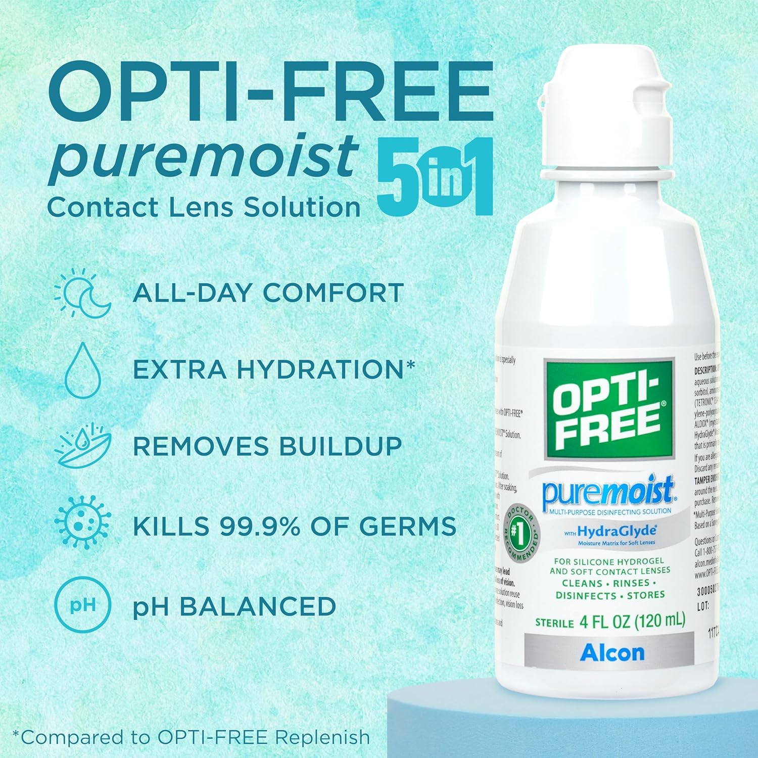 Contact Lens Solution Opti-Free Pure Moist 4 oz. Solution,Packaging Type- Each