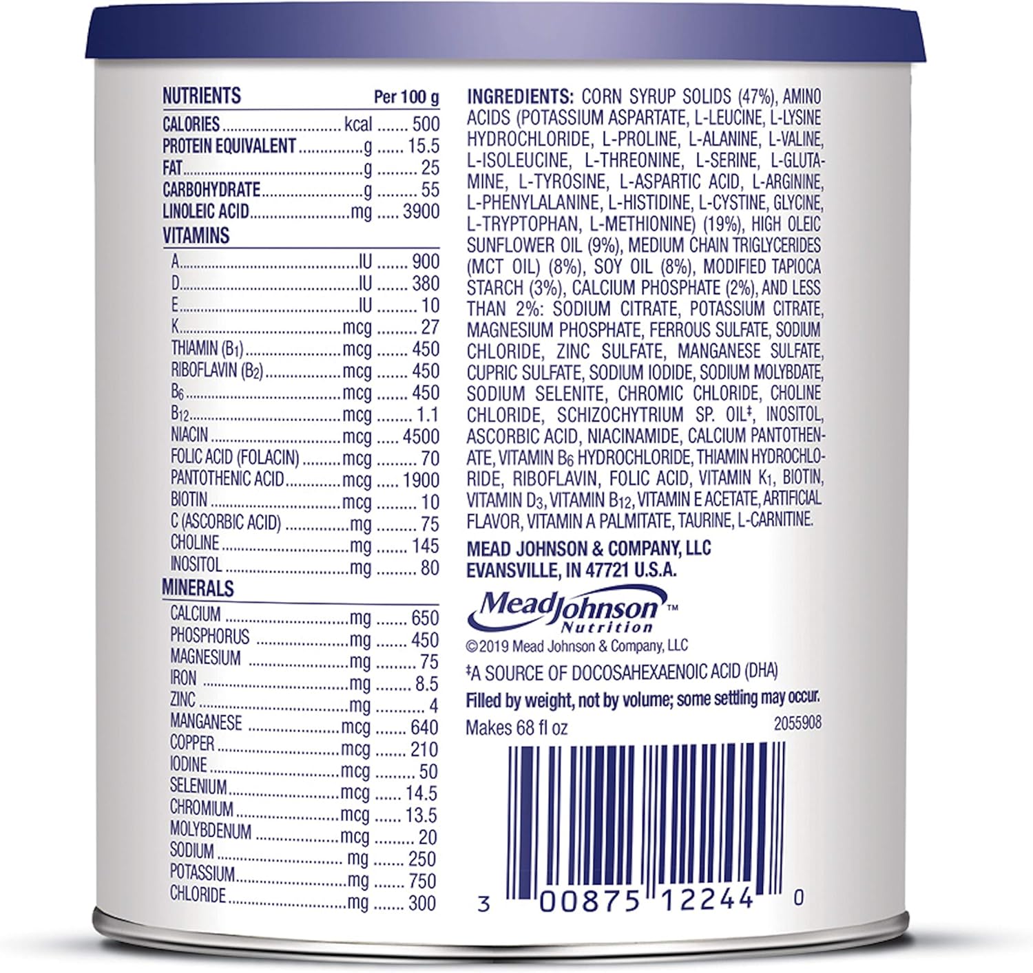 Pediatric Oral Supplement PurAmino Jr Vanilla Flavor 14.1 oz. Can Powder Amino Acid Cow's Milk Allergy,Packaging Type- Each