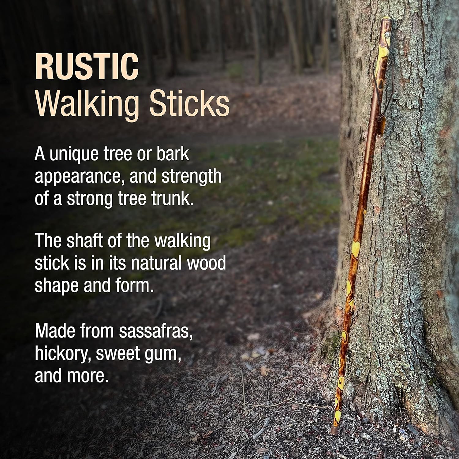 Walking Stick Brazos Free Form Wood 58 Inch Height Ironwood