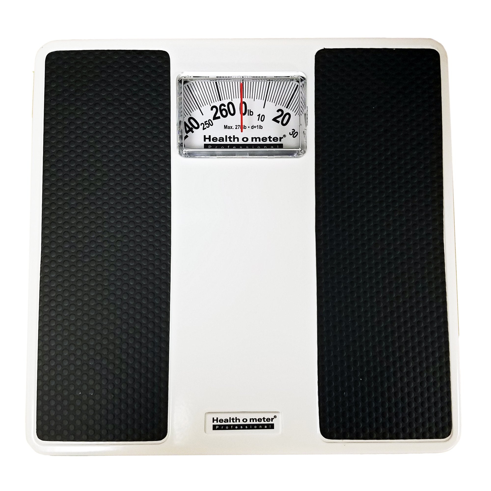 Floor Scale Health O Meter Dial Display 270 lbs. Capacity Black / White Analog