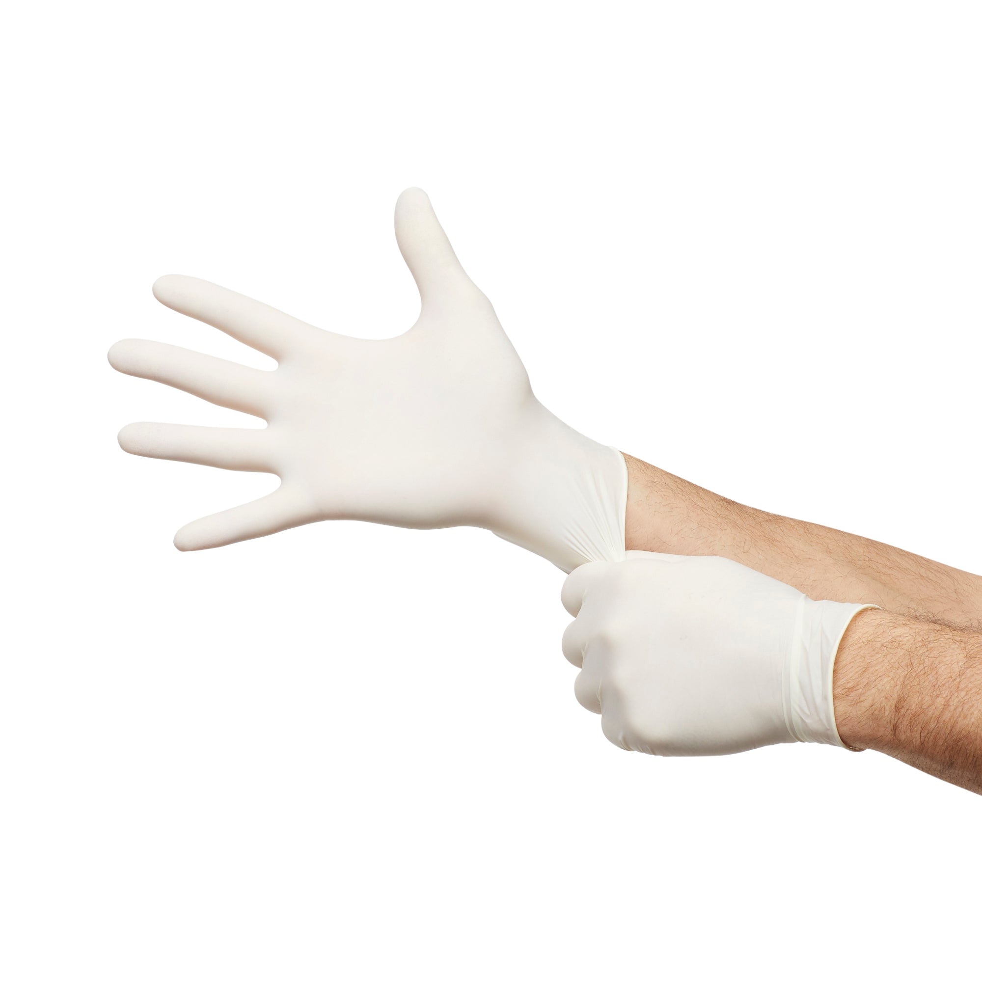 Exam Glove McKesson Confiderm Medium NonSterile Latex Standard Cuff Length Textured Fingertips Ivory Not Rated | 10Box/Case