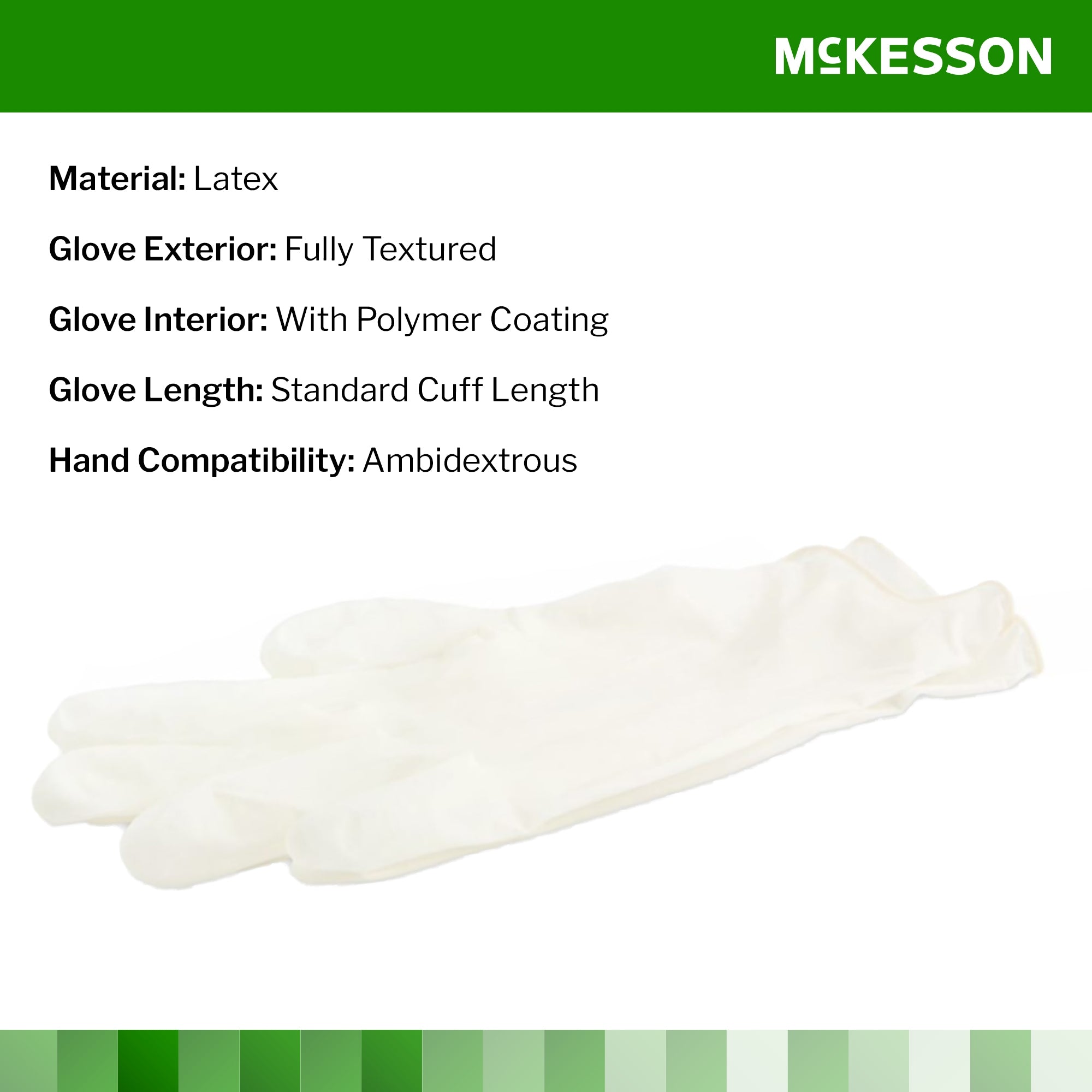 Exam Glove McKesson Confiderm Large NonSterile Latex Standard Cuff Length Fully Textured Ivory Not Rated | 10Box/Case