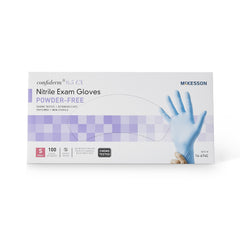 Exam Glove McKesson Confiderm 6.5CX Small NonSterile Nitrile Extended Cuff Length Textured Fingertips Blue Chemo Tested