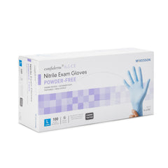 Exam Glove McKesson Confiderm 6.5CX Large NonSterile Nitrile Extended Cuff Length Textured Fingertips Blue Chemo Tested | 10Box/Case