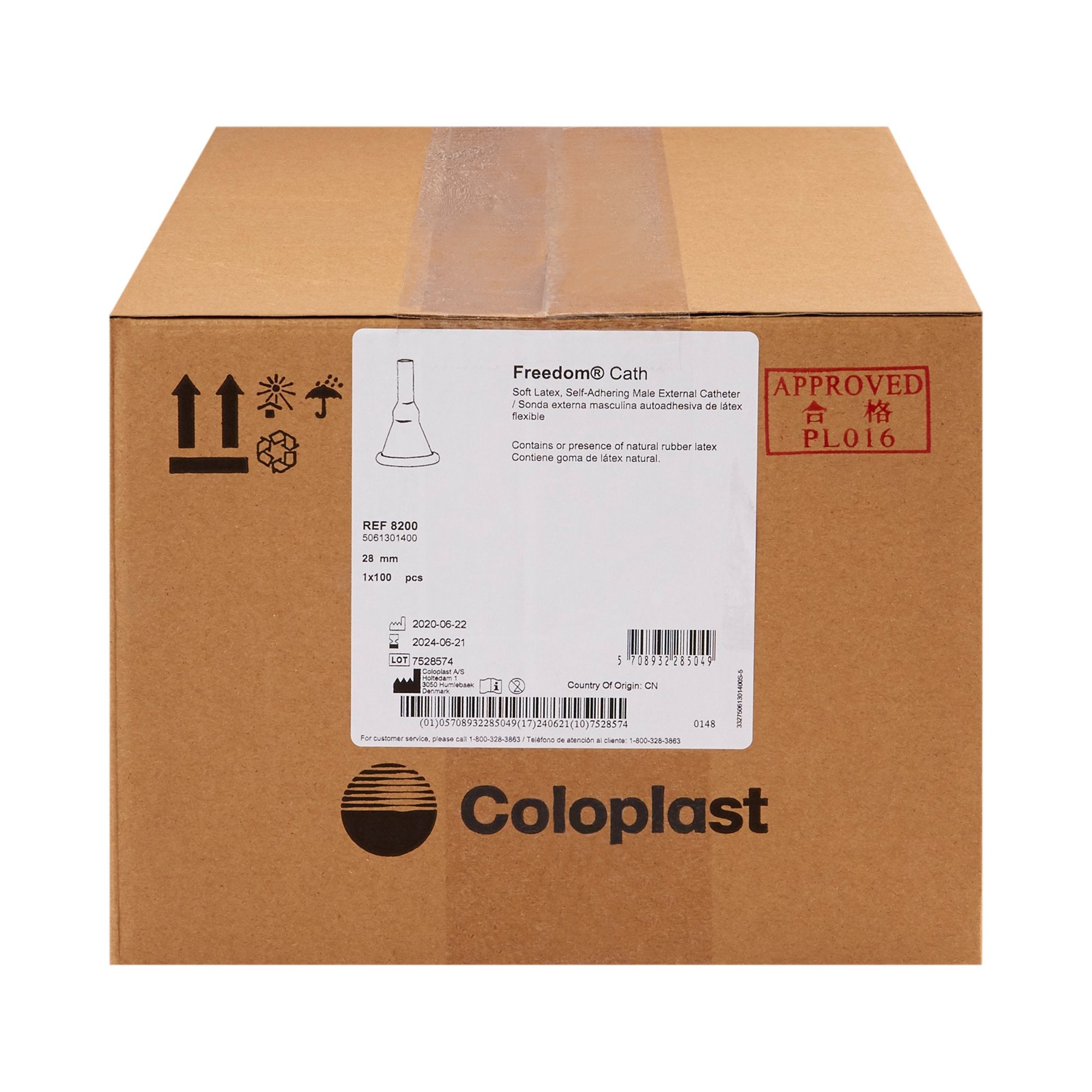 Male External Catheter Freedom Cath Self-Adhesive Latex Medium,Packaging Type- Box