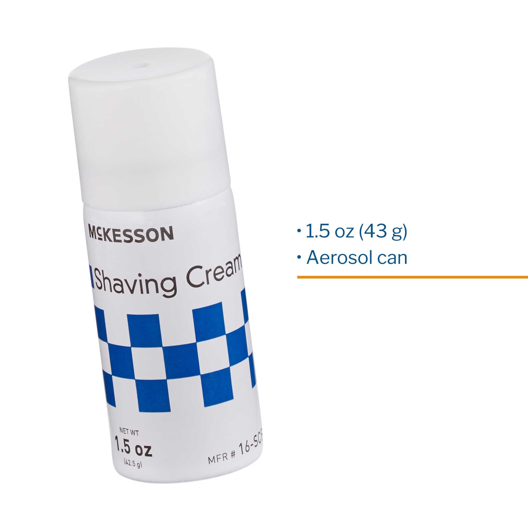Shaving Cream McKesson Aerosol Can 1.5 oz., Packaging Type- Each