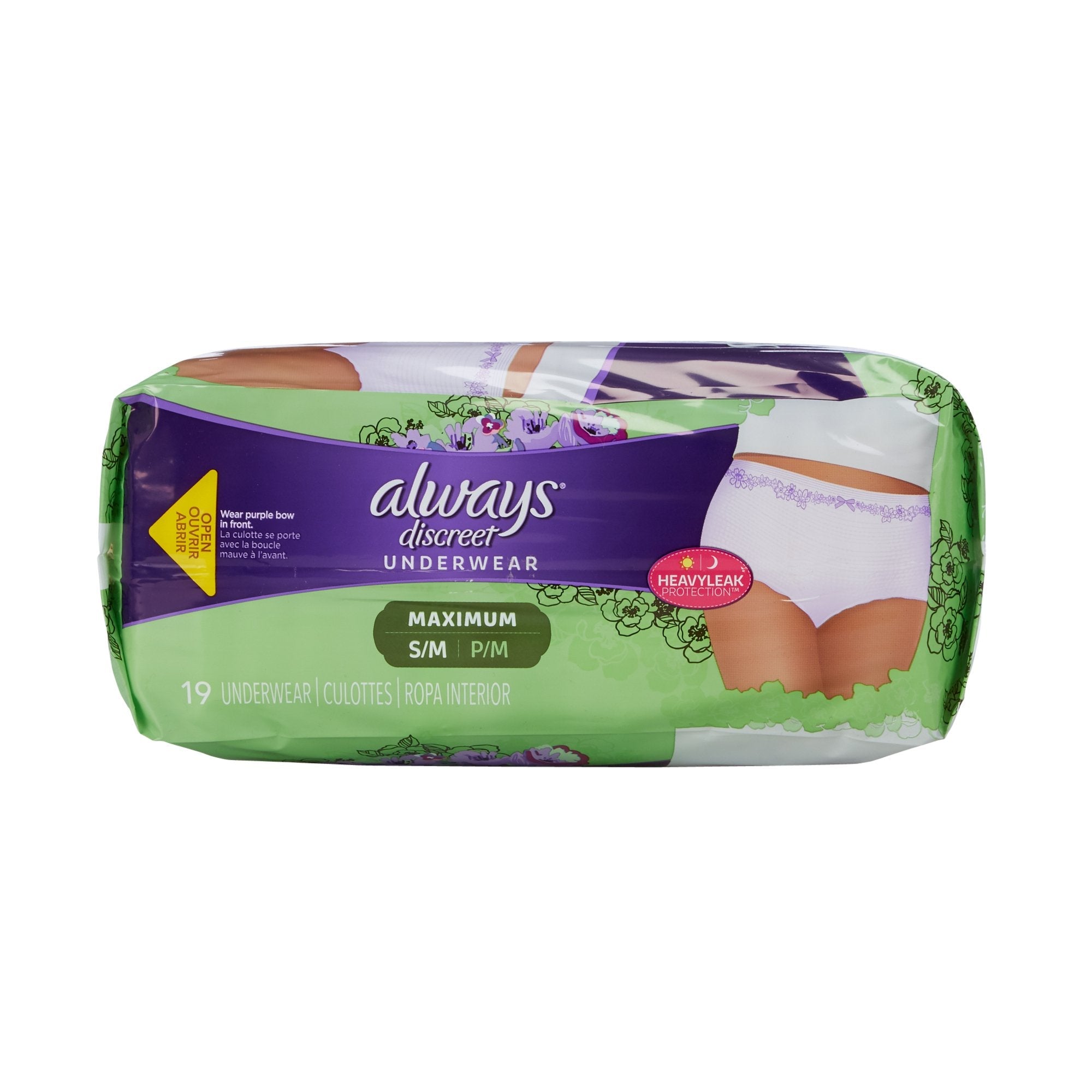 Female Incontinence Diapers for Adults Wearing Diapers & Underwear Always Discreet Pull On with Tear Away Seams Small / Medium Disposable Heavy Absorbency, Packaging Type- Case
