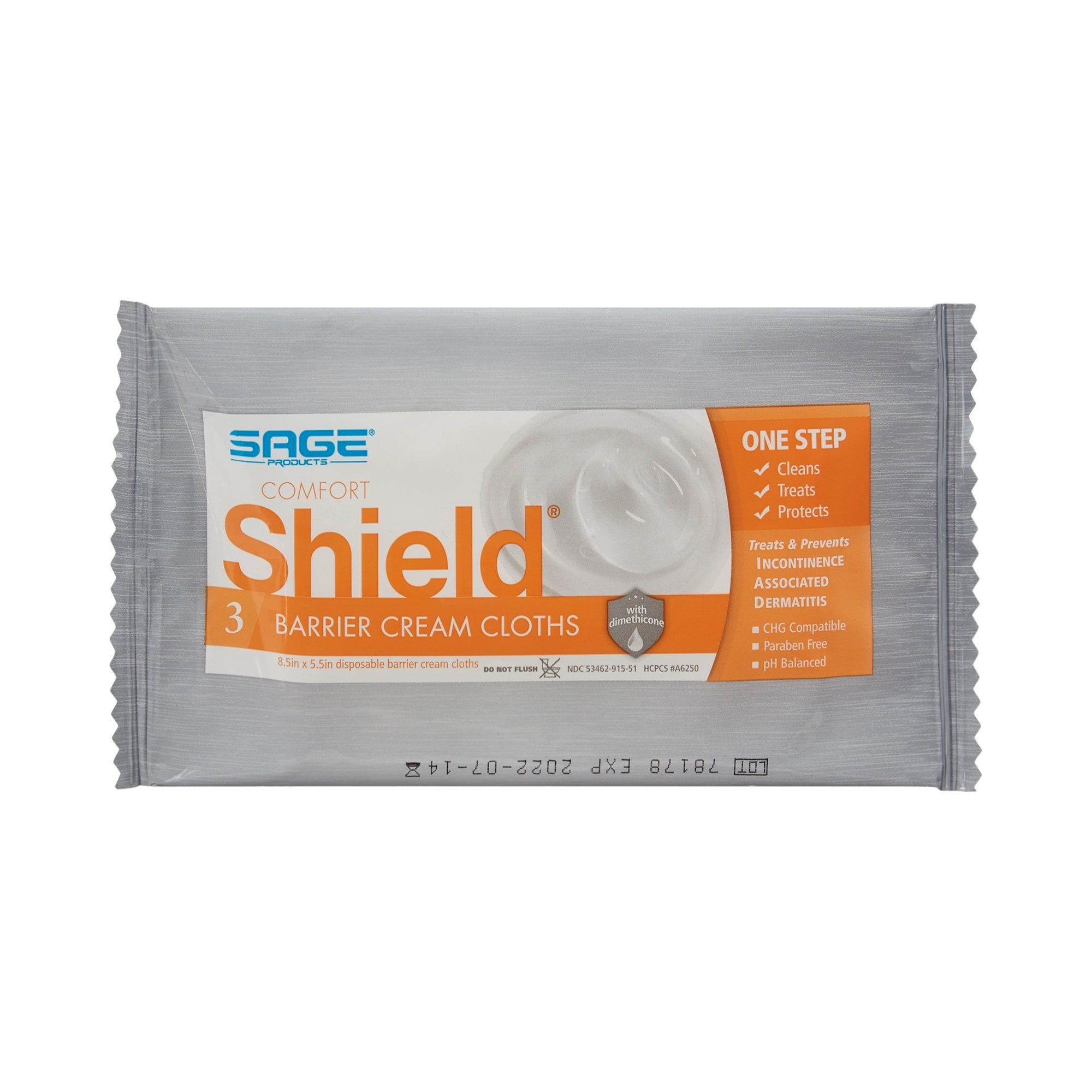 Incontinence Care Wipe Comfort Shield Soft Pack Unscented 3 Count