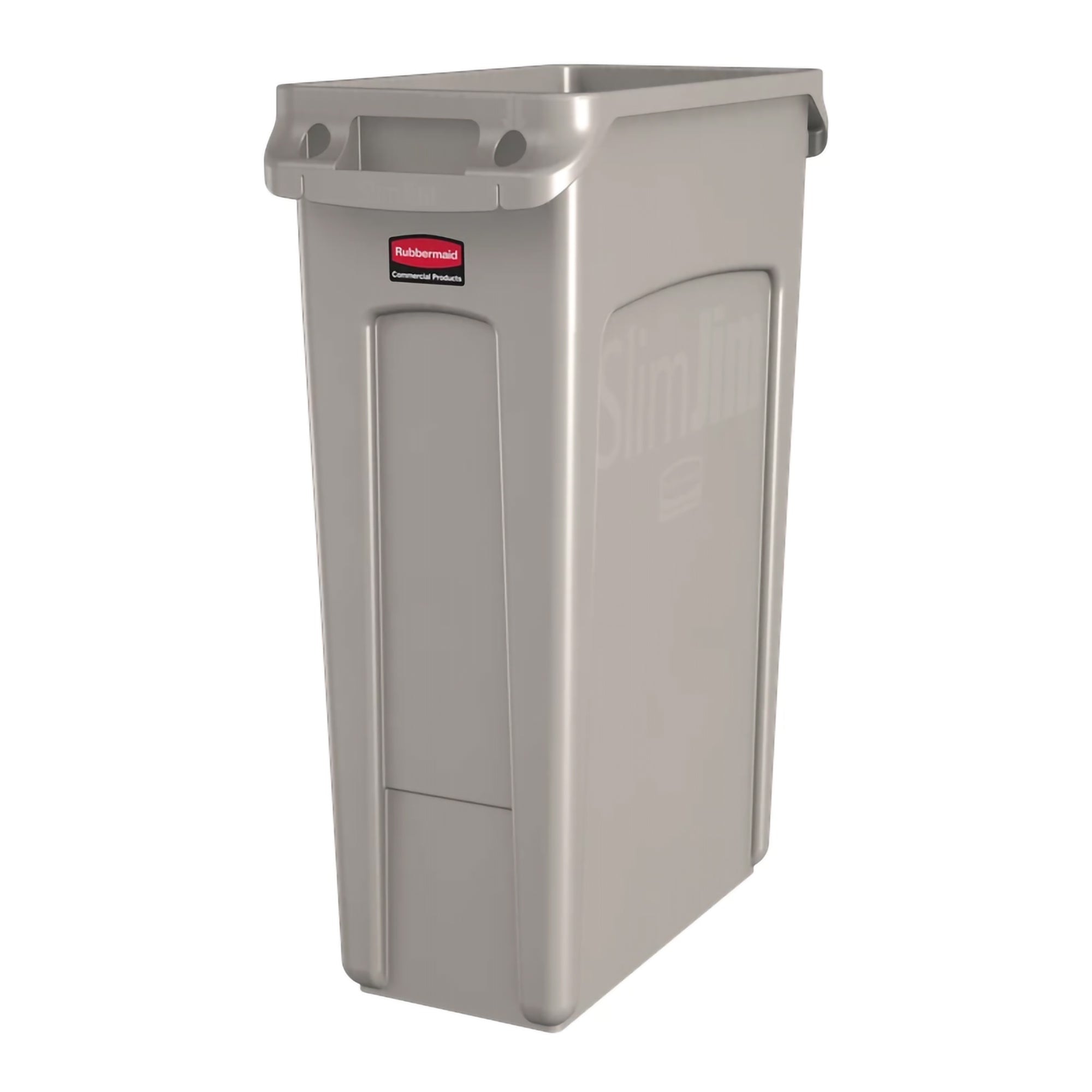Trash Can Rubbermaid Slim Jim 92 Quart / 23 gal. Beige LLDPE Rectangular,Packaging Type- Each