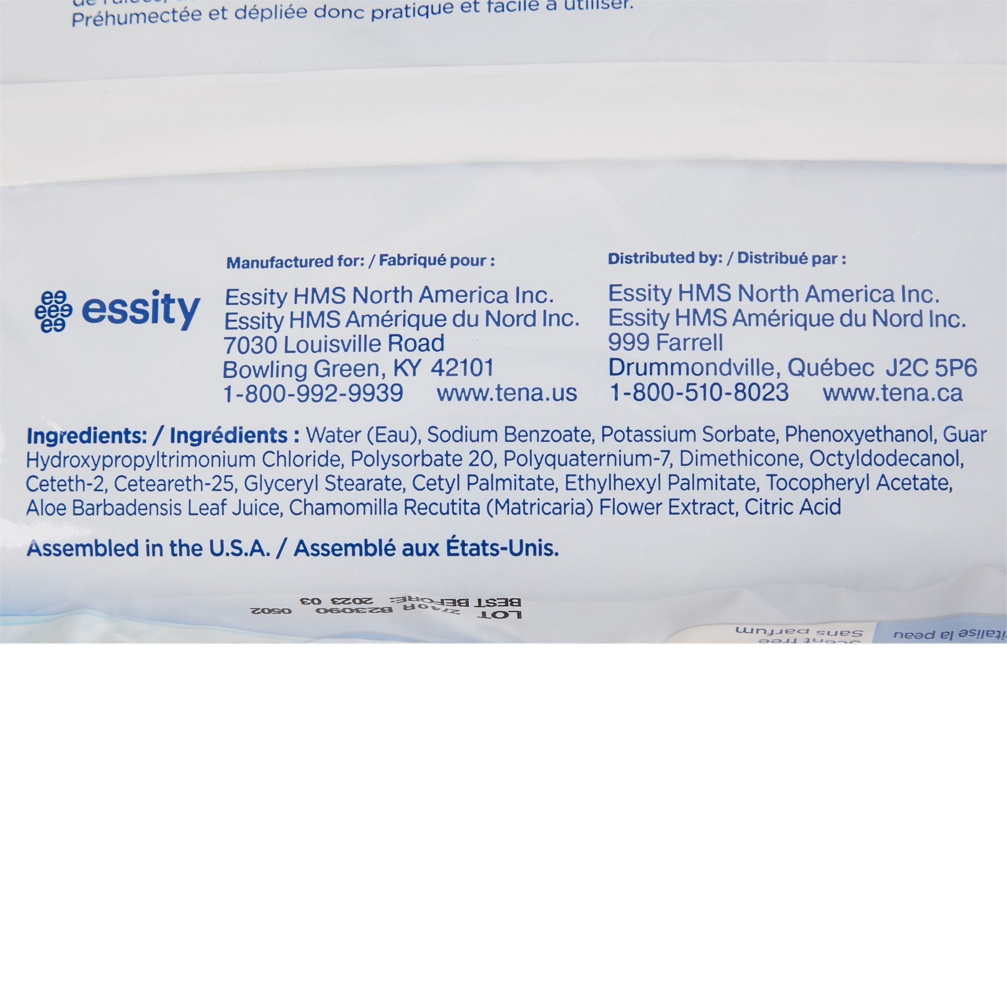 Personal Cleansing Wipe TENA ProSkin Ultra Soft Pack Unscented 48 Count, Packaging Type- Case
