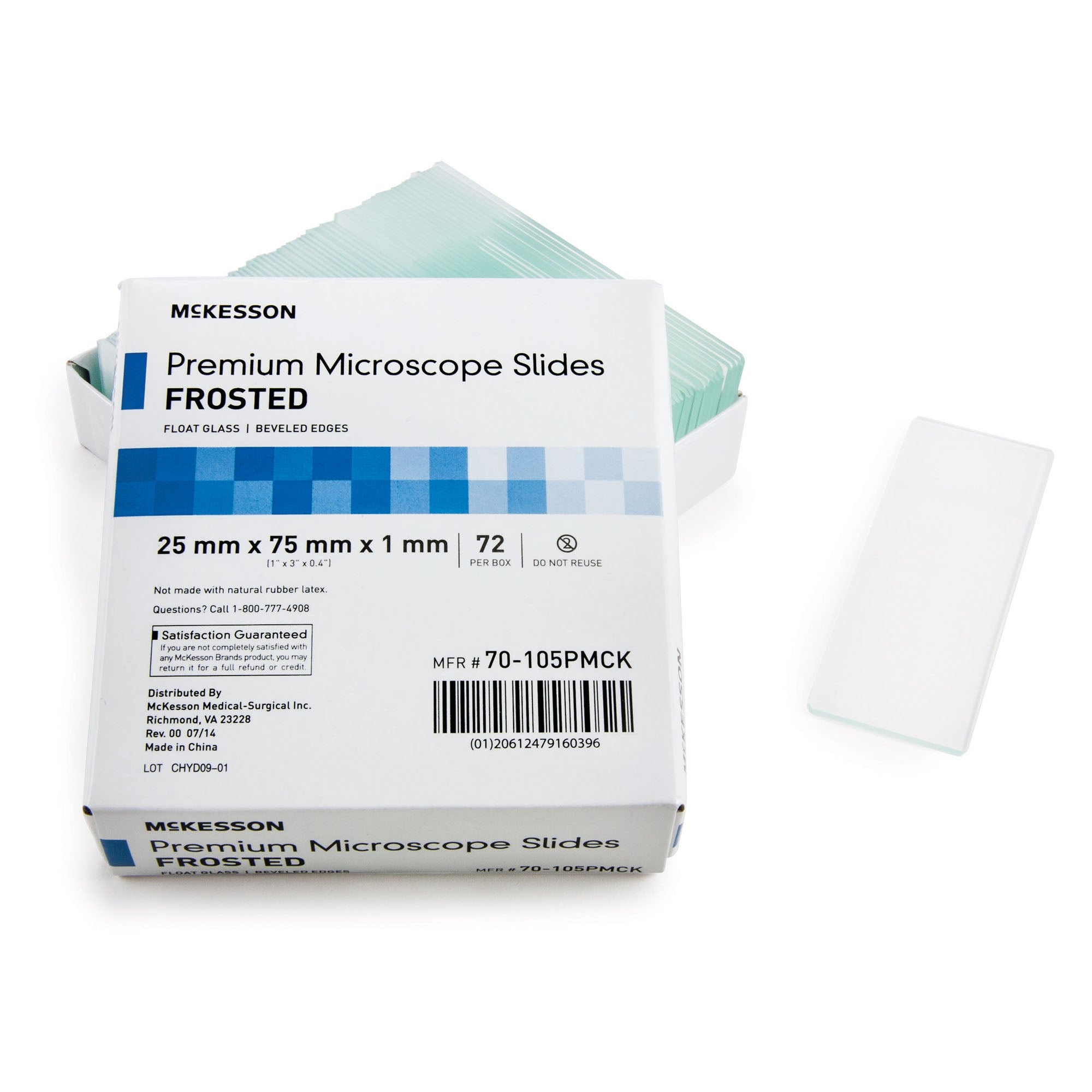 Microscope Slide McKesson 25 X 75 X 1 mm Frosted End, Packaging Type- Case