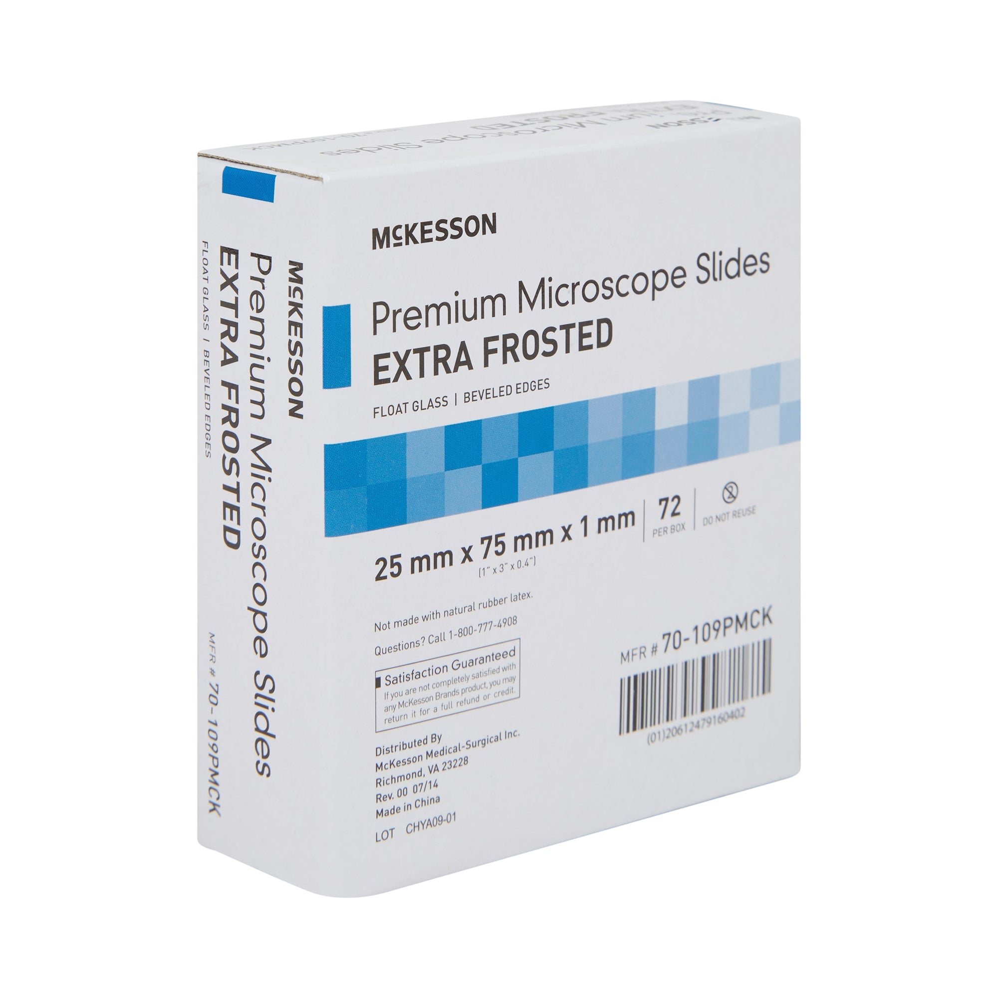 Microscope Slide McKesson 25 X 75 X 1 mm Extra-Frosted End, Packaging Type- Case