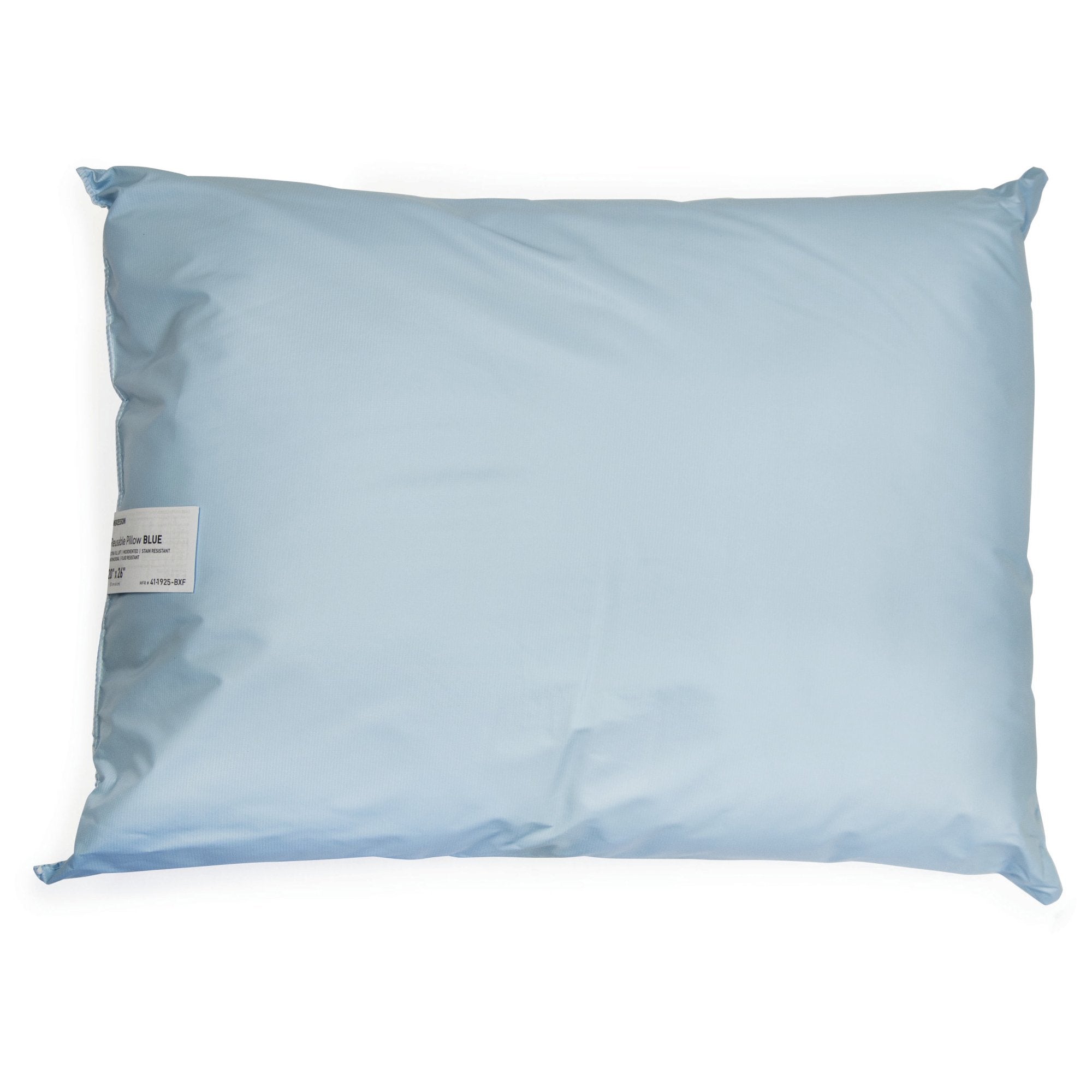 Bed Pillow McKesson 19 X 25 Inch Blue Reusable, Packaging Type- Each