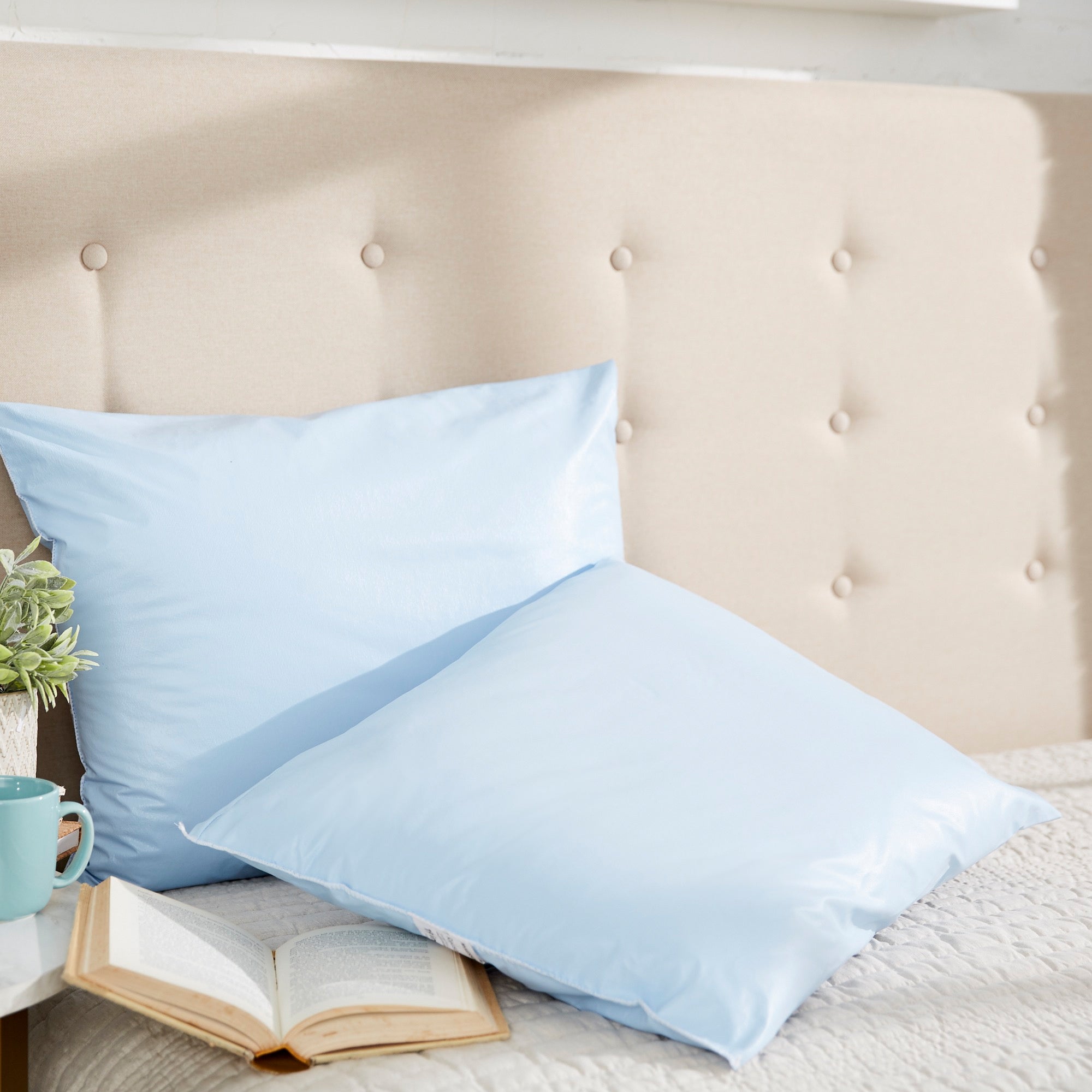Bed Pillow McKesson 19 X 25 Inch Blue Reusable, Packaging Type- Case