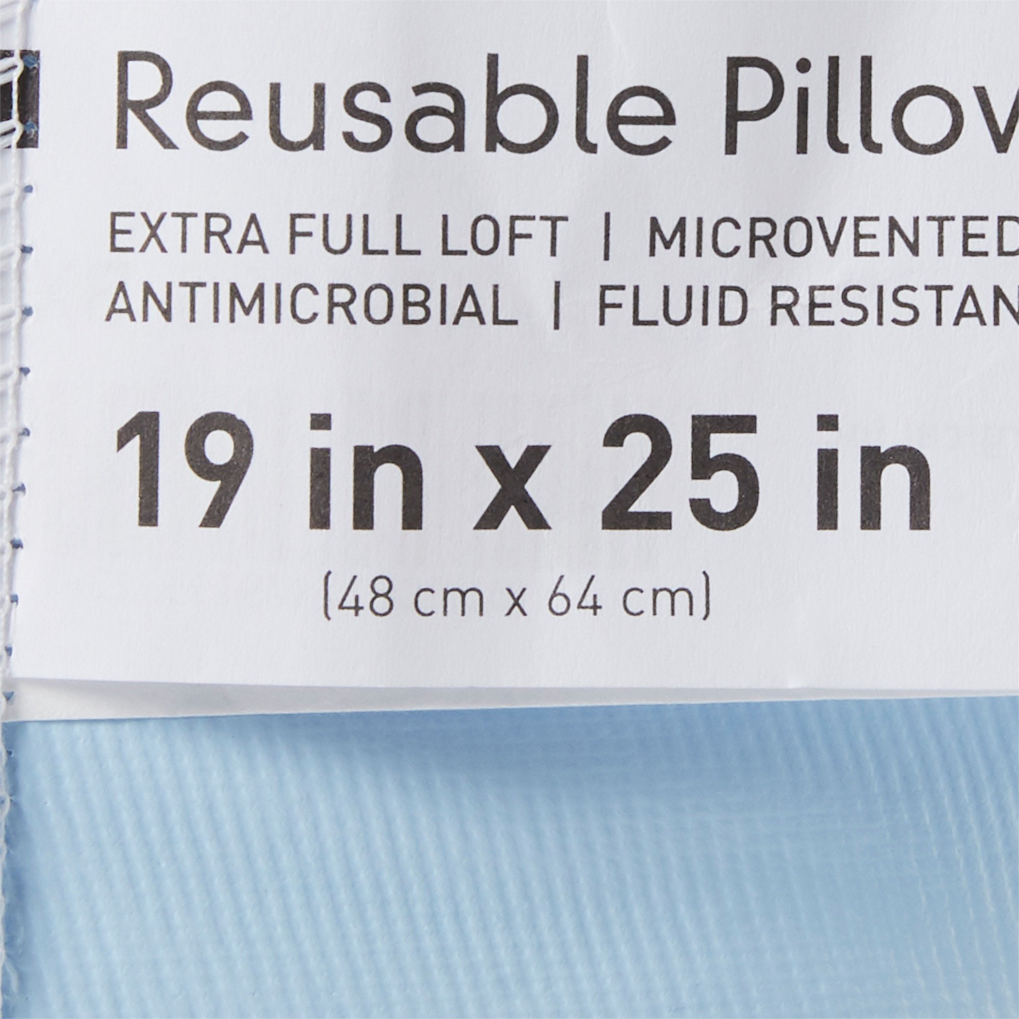 Bed Pillow McKesson 19 X 25 Inch Blue Reusable, Packaging Type- Each