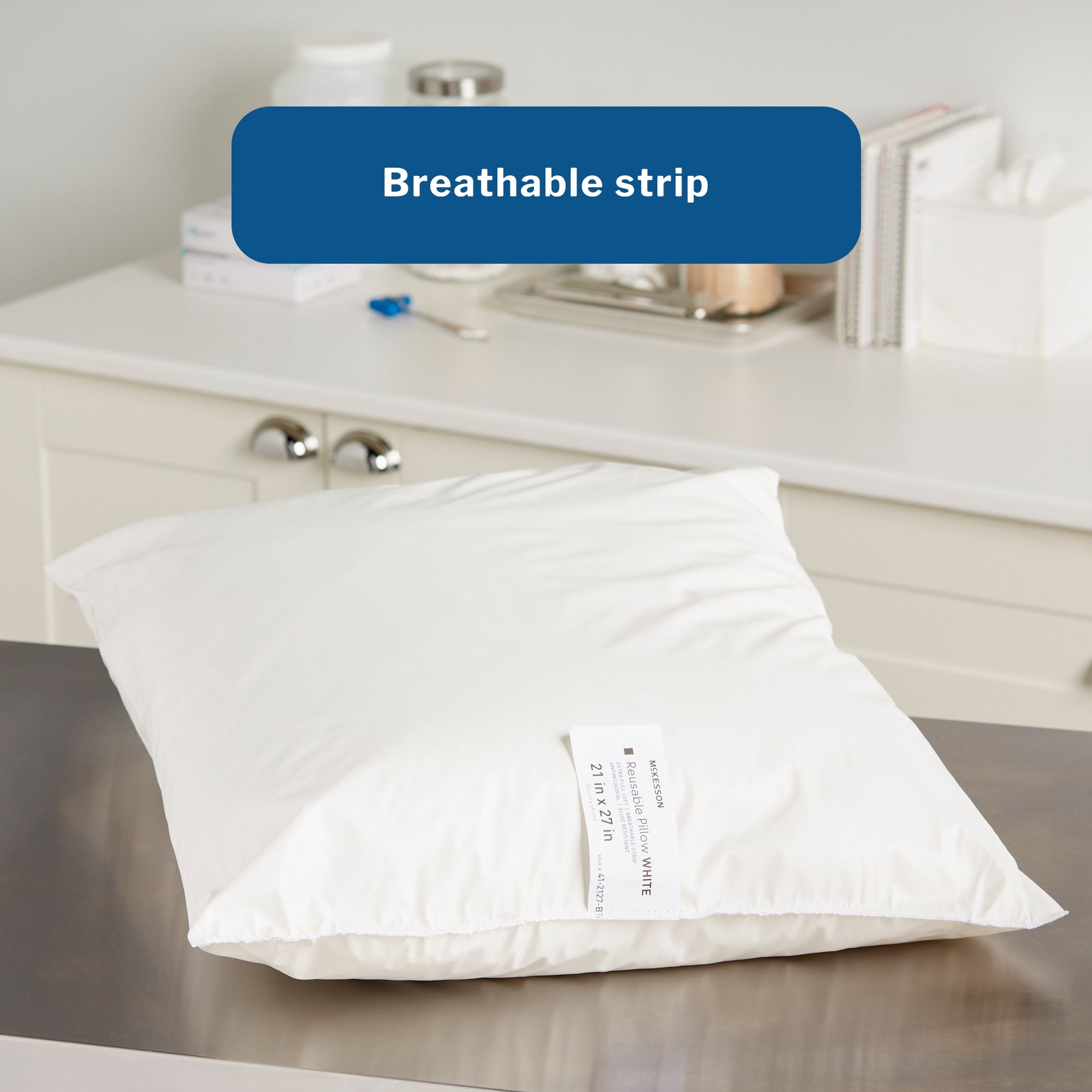 Bed Pillow McKesson 21 X 27 Inch White Reusable, Packaging Type- Each