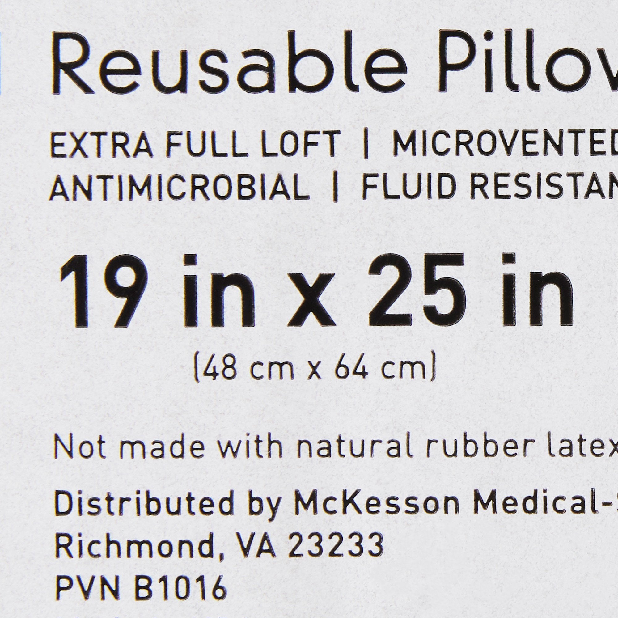 Bed Pillow McKesson 19 X 25 Inch White Reusable, Packaging Type- Case