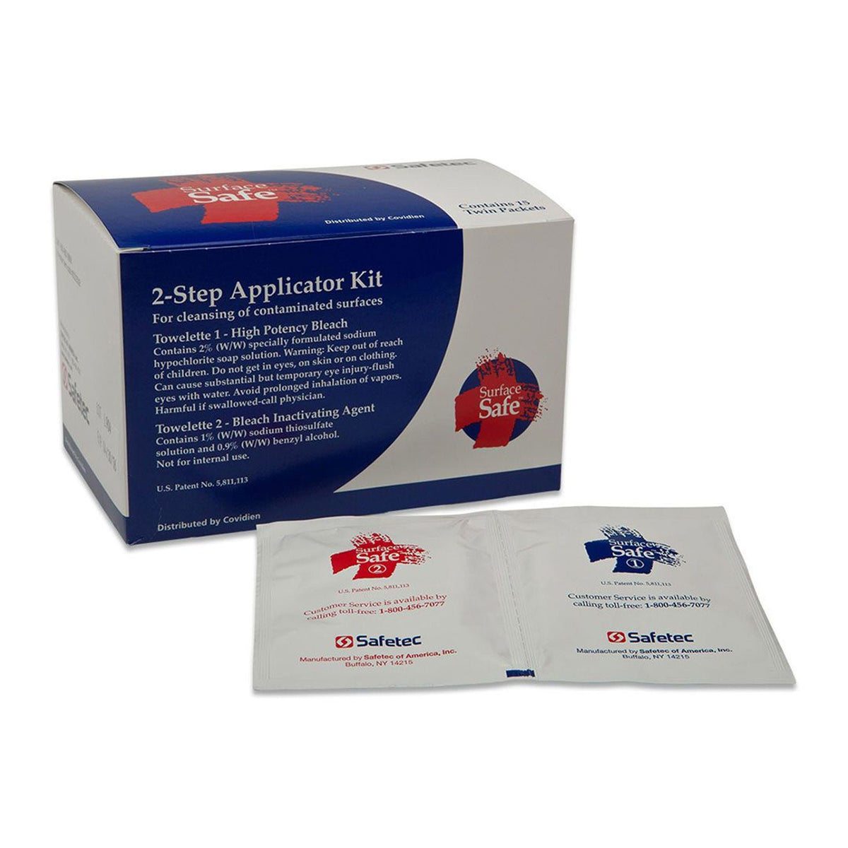 Surface Safe Surface Disinfectant Premoistened Manual Pull Wipe 15 Count Soft Pack Chlorine Scent NonSterile - Box