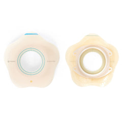 Ostomy Barrier SenSura Mio Convex Flip Precut, Extended Wear Elastic Adhesive 40 mm Flange Green Code System 3/4 Inch Opening | 5/Box 60 mm Flange Blue Code System 1-9/16 Inch · Box of 5