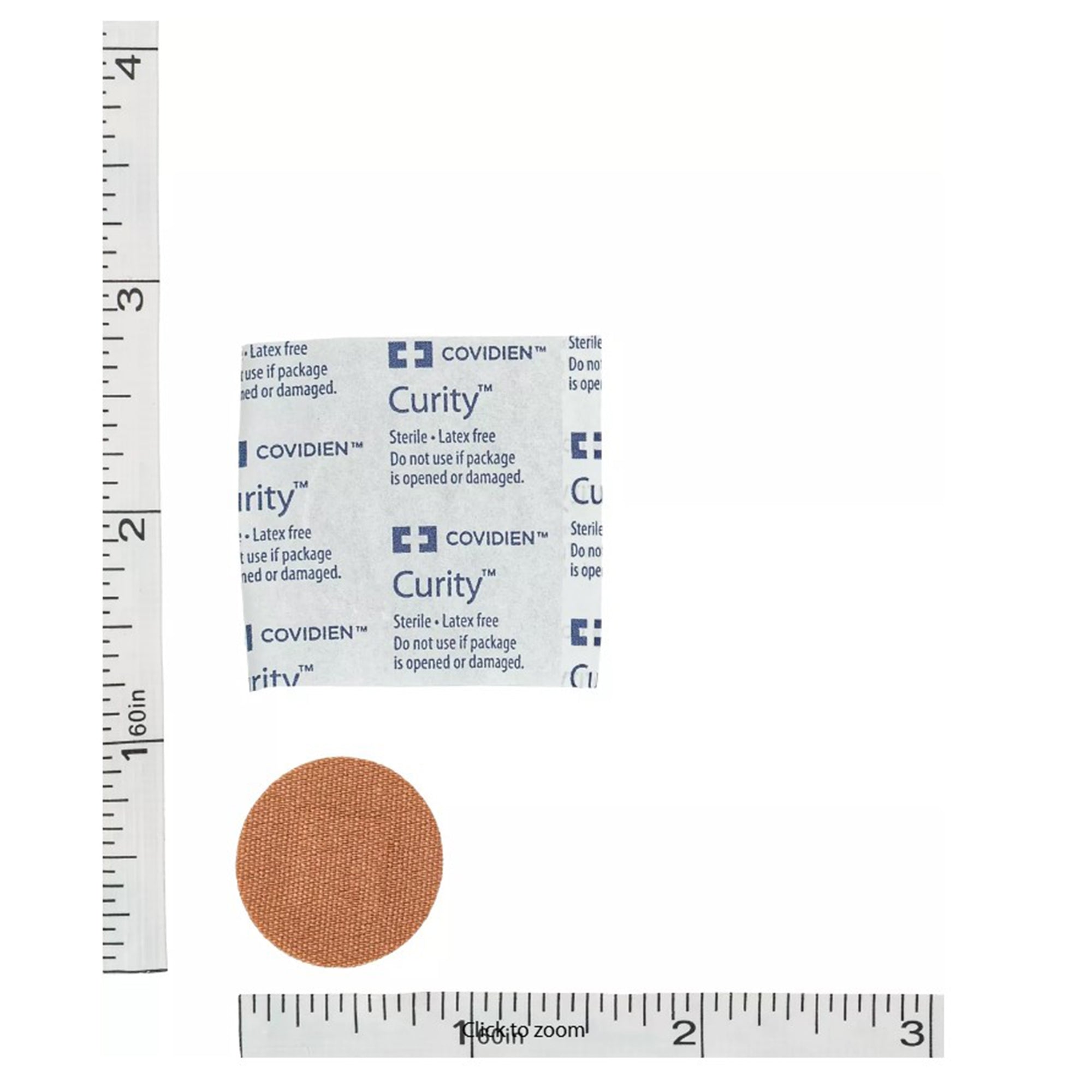 Adhesive Spot Bandage Curity 7/8 Inch Fabric Round Tan Sterile, Packaging Type- Case