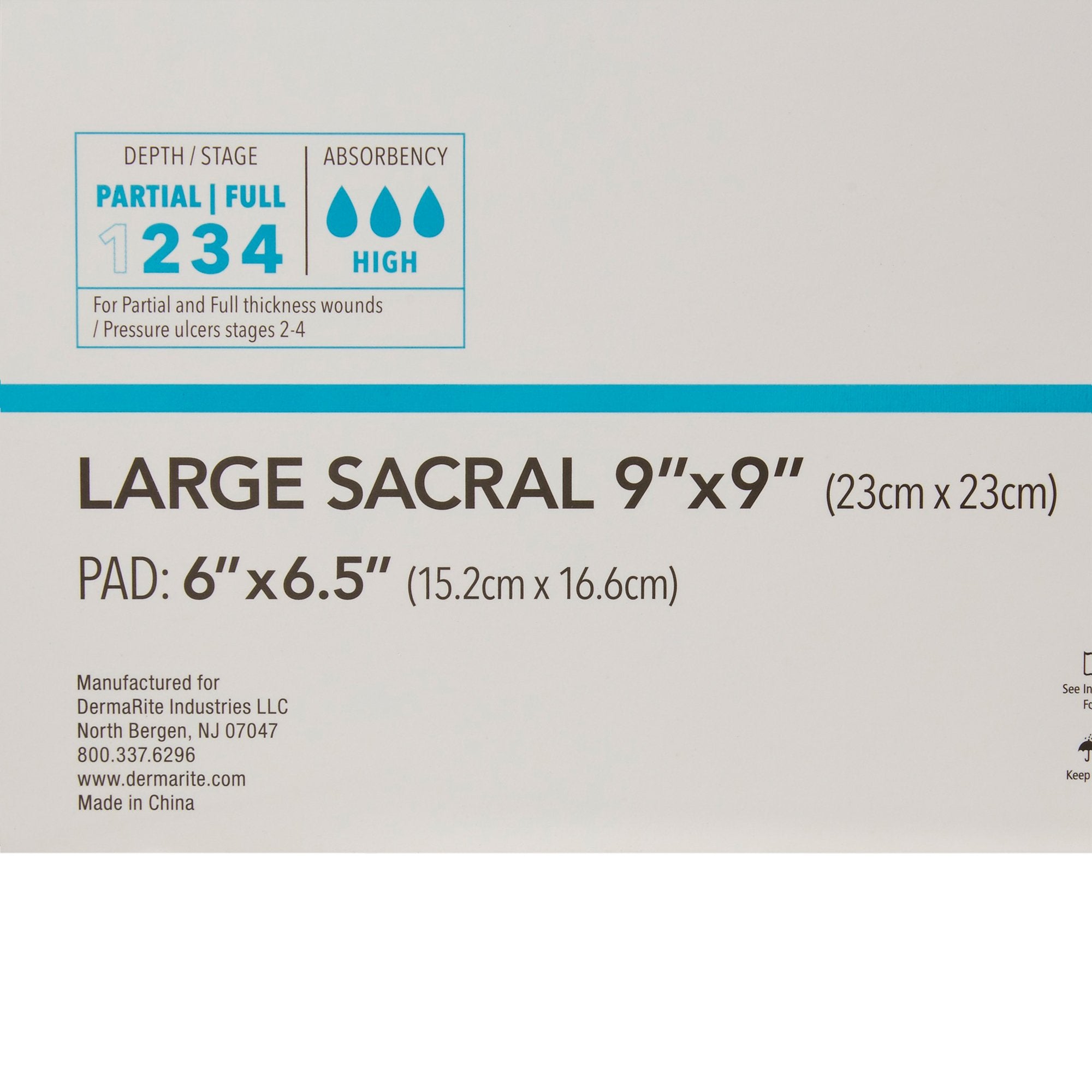 Apósito de espuma ComfortFoam de 23 x 23 cm con borde, reverso impermeable, adhesivo de silicona, para sacro, estéril. Embalaje: caja.
