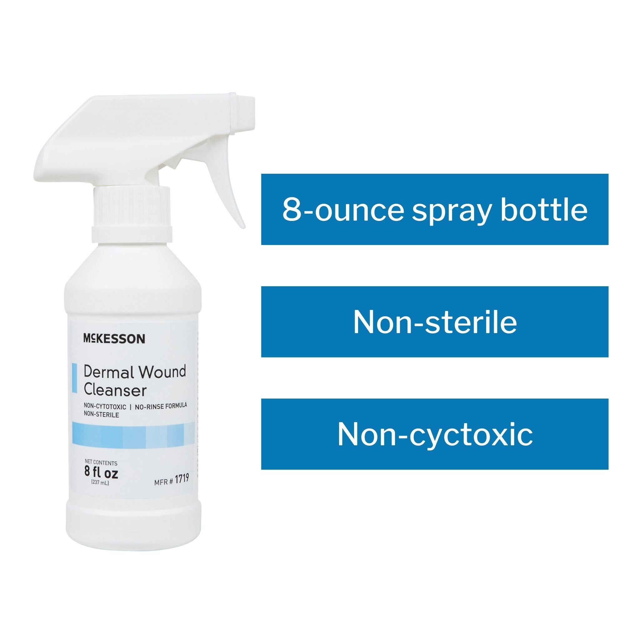 Wound Cleanser McKesson 8 oz. Spray Bottle NonSterile, Packaging Type- Case