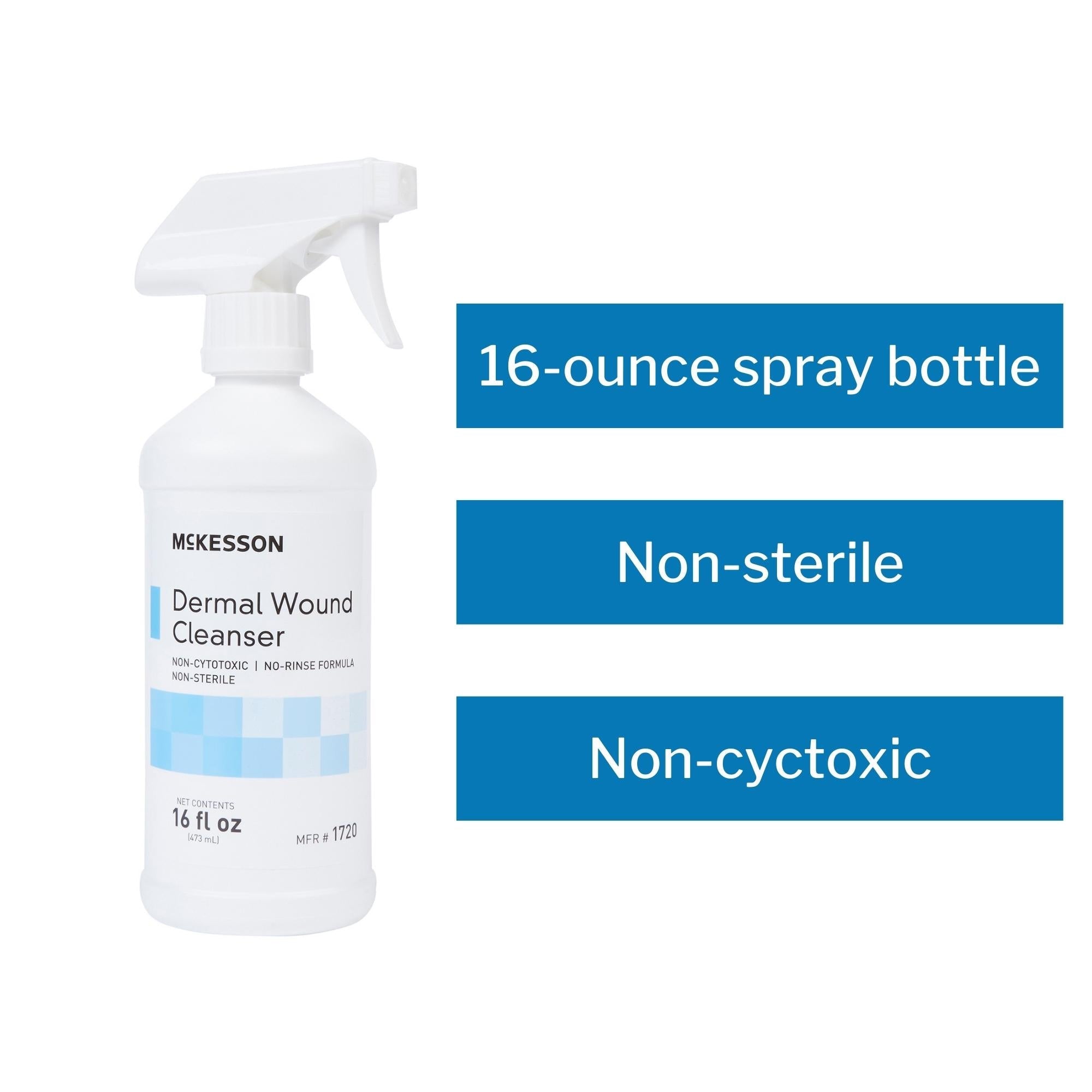Wound Cleanser McKesson 16 oz. Spray Bottle NonSterile, Packaging Type- Case