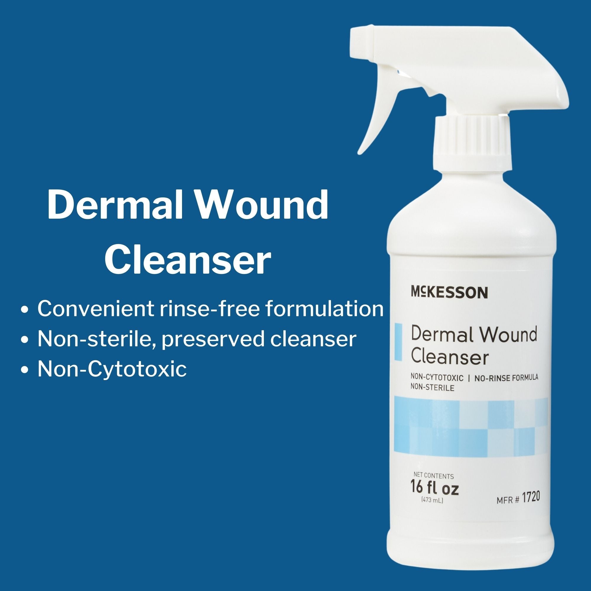 Wound Cleanser McKesson 16 oz. Spray Bottle NonSterile, Packaging Type- Case