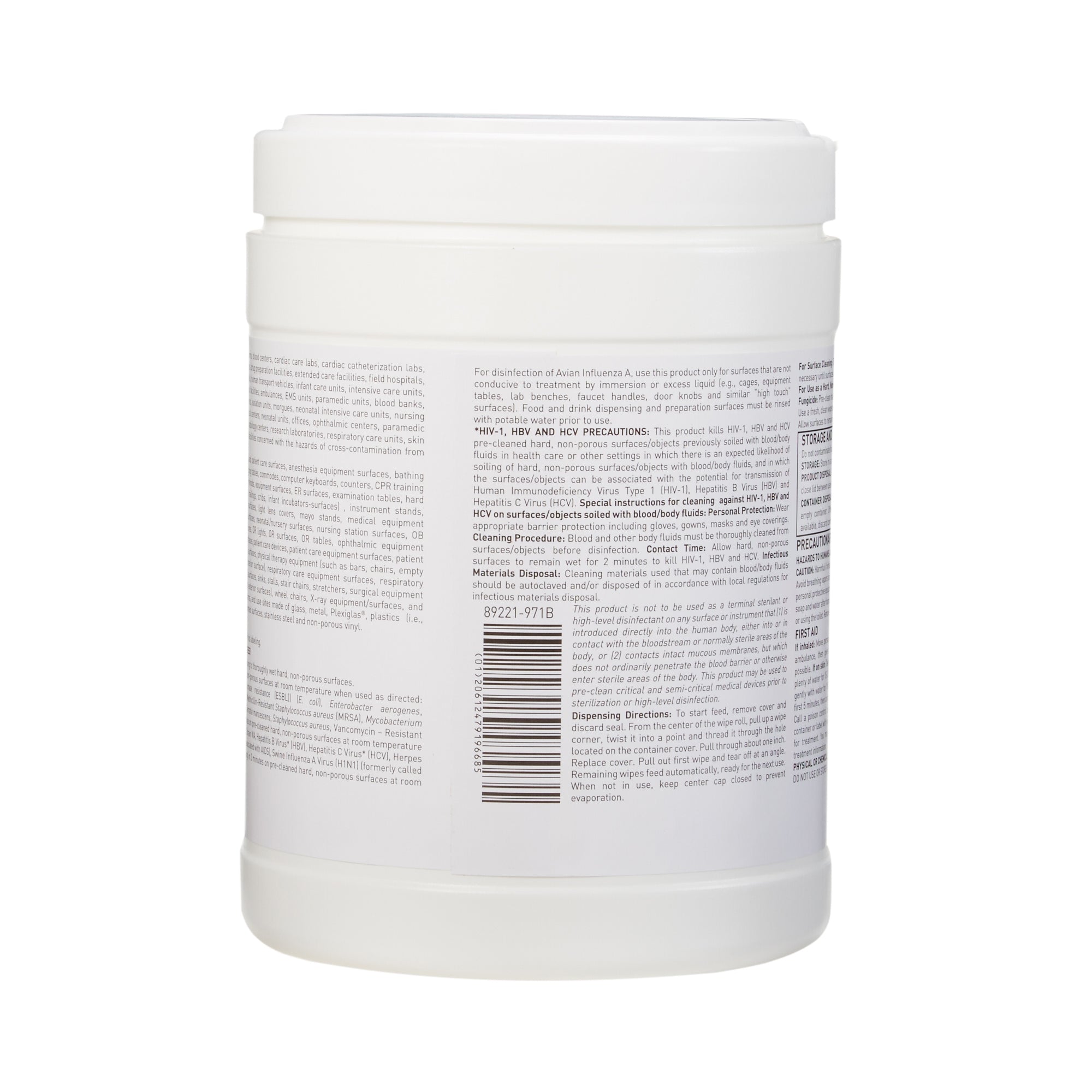 McKesson Surface Disinfectant Premoistened Manual Pull Wipe 65 Count Canister Alcohol Scent NonSterile, Packaging Type- Case
