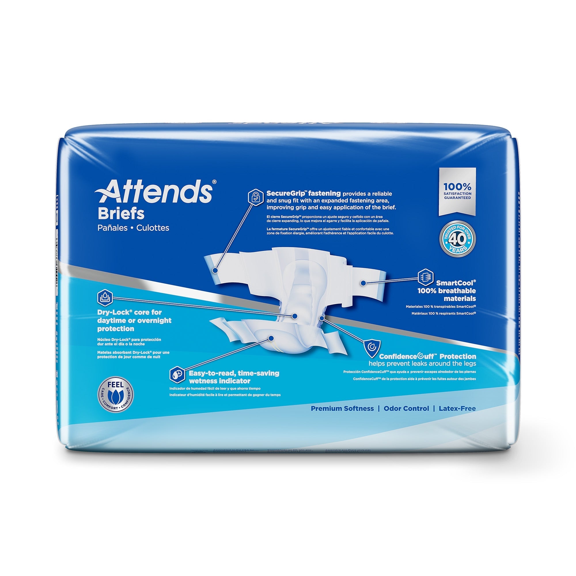 Unisex Adult Incontinence Brief Attends Advanced Medium Disposable Heavy Absorbency, Packaging Type- Case