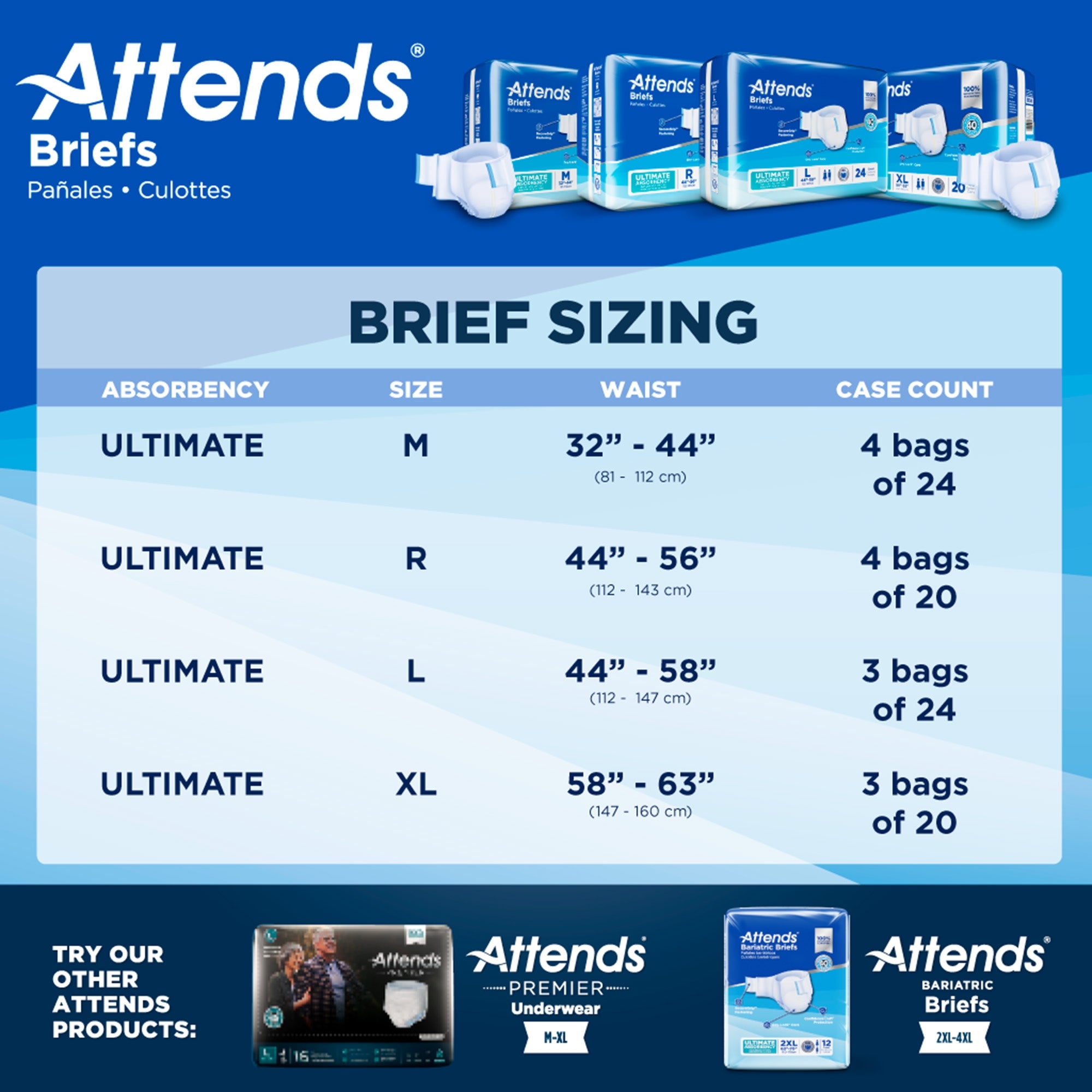 Unisex Adult Incontinence Brief Attends Advanced Medium Disposable Heavy Absorbency, Packaging Type- Case