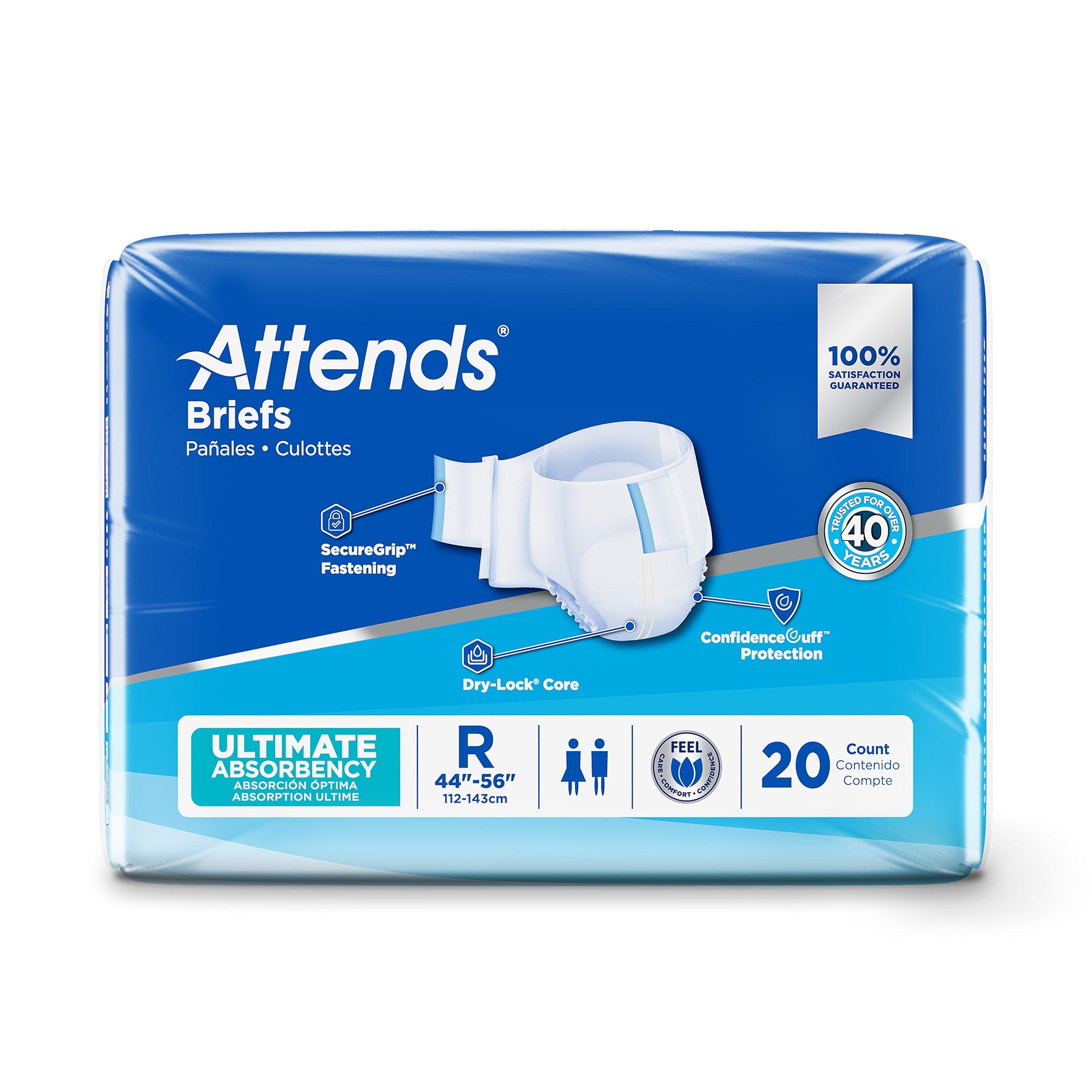 Unisex Adult Incontinence Brief Attends Advanced Regular Disposable Heavy Absorbency, Packaging Type- Case