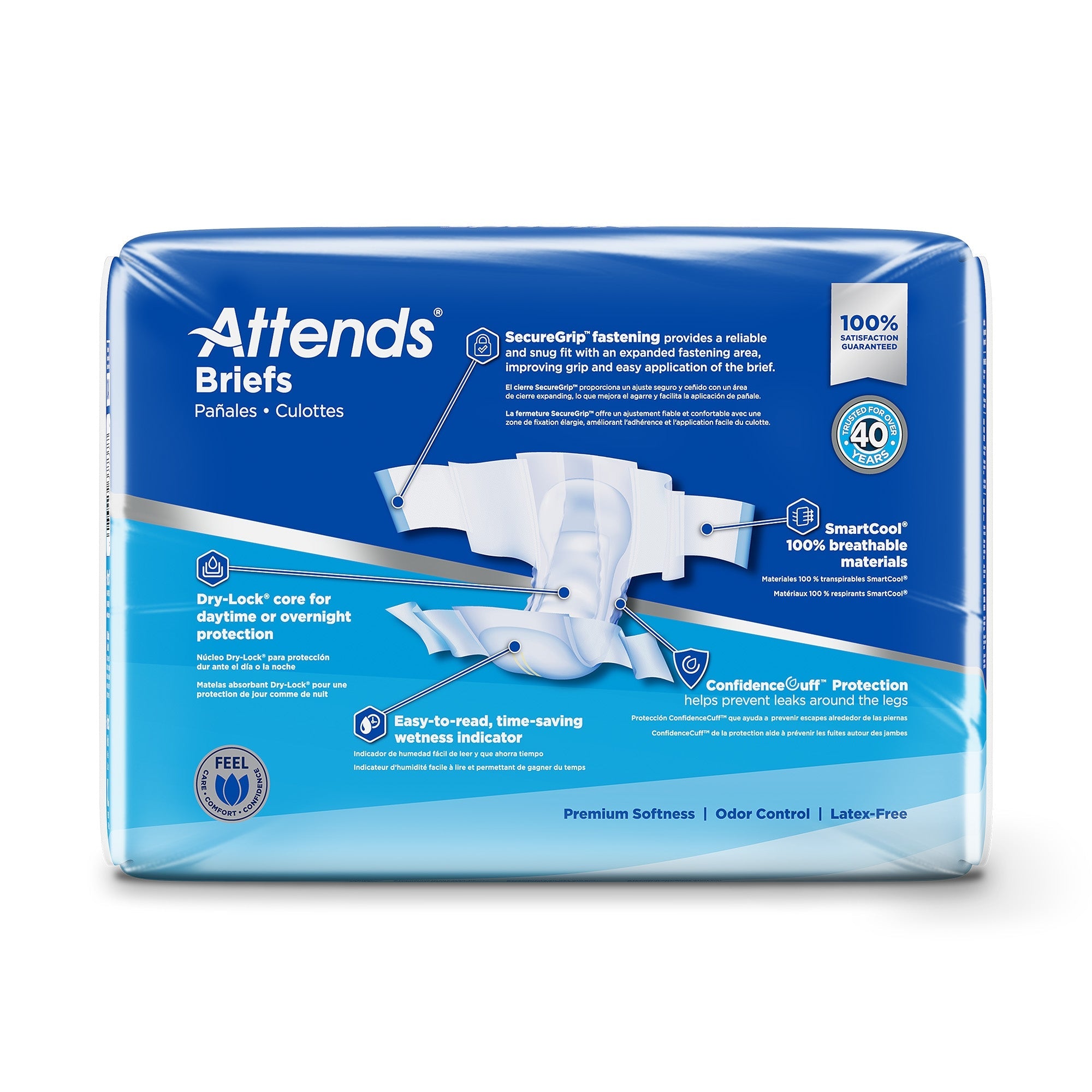 Unisex Adult Incontinence Brief Attends Advanced X-Large Disposable Heavy Absorbency, Packaging Type- Case