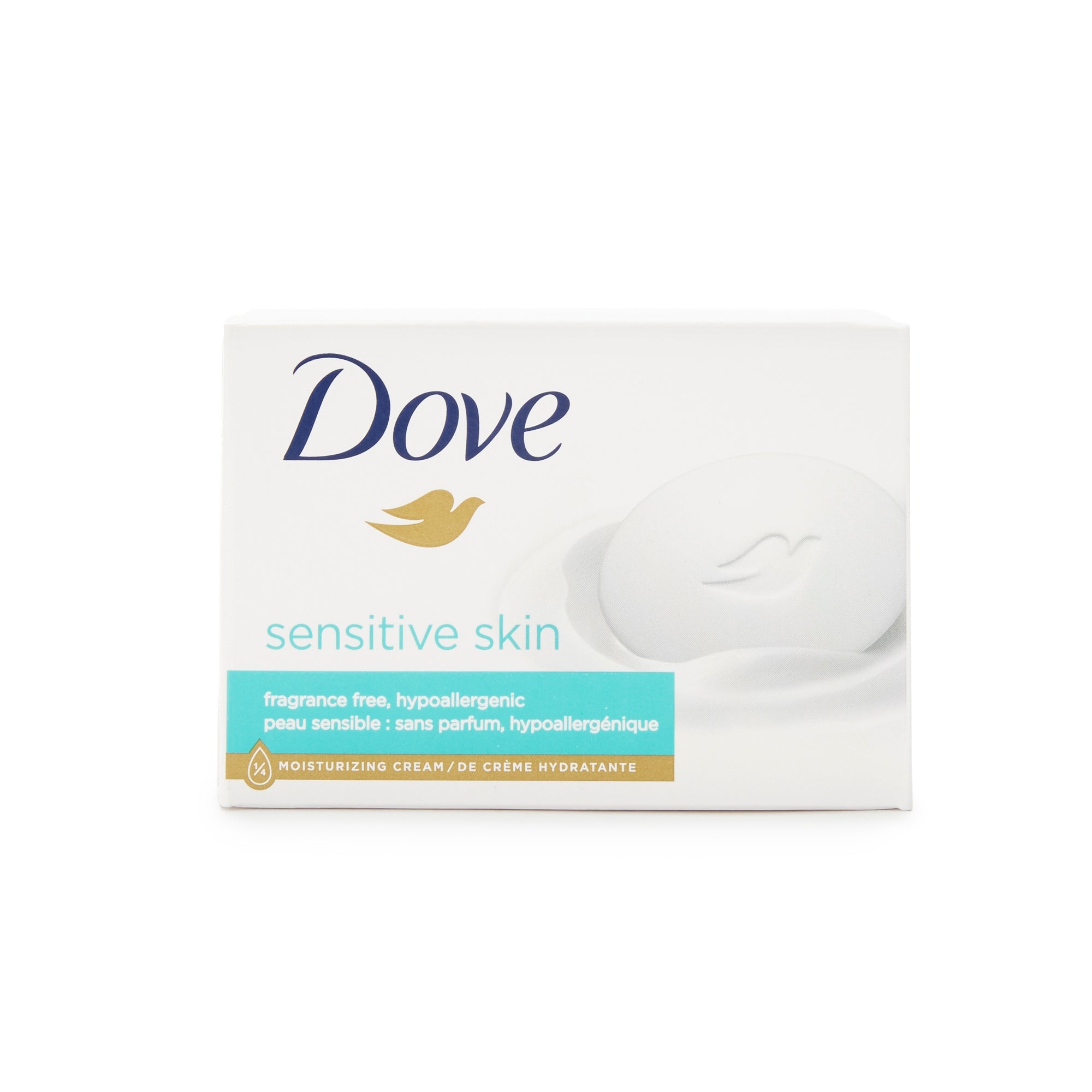 Soap Dove Sensitive Skin Bar 4.5 oz. Individually Wrapped Unscented, Packaging Type- Case