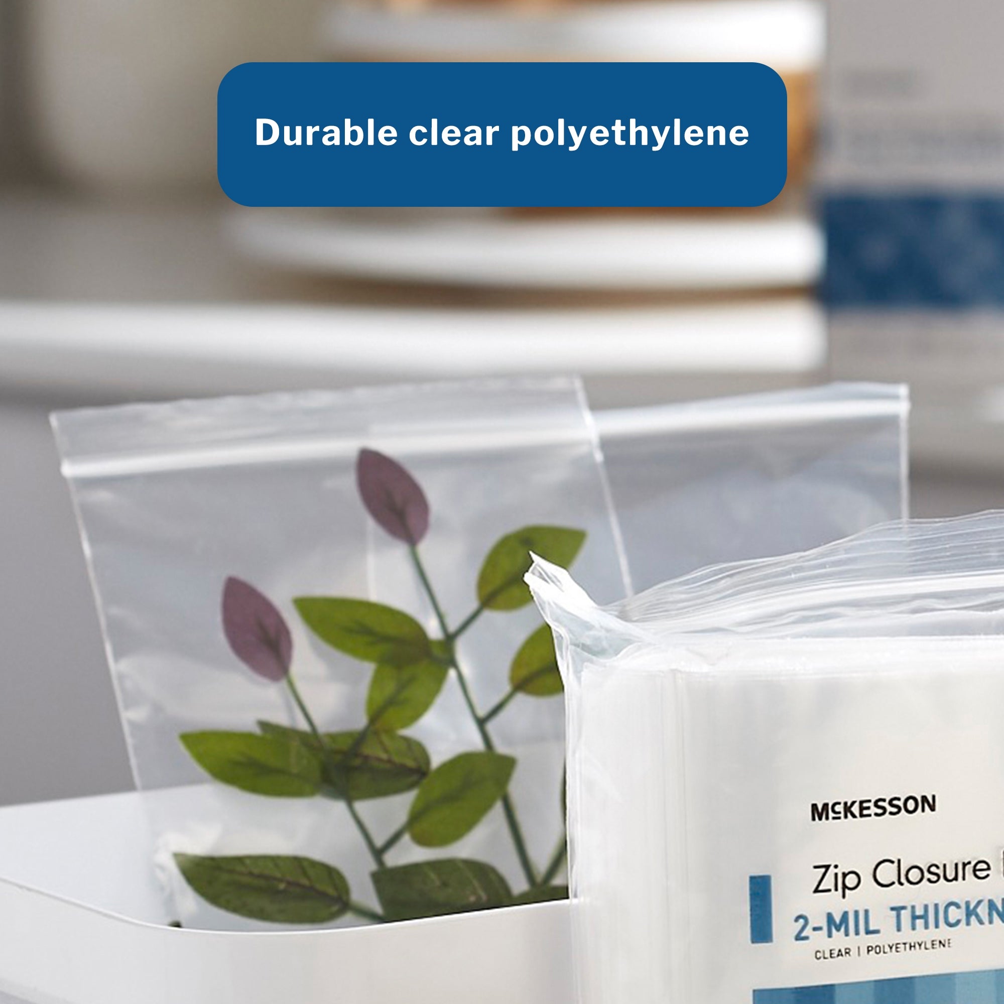 Reclosable Bag McKesson 12 X 12 Inch Polyethylene Clear Zipper Closure, Packaging Type- Case