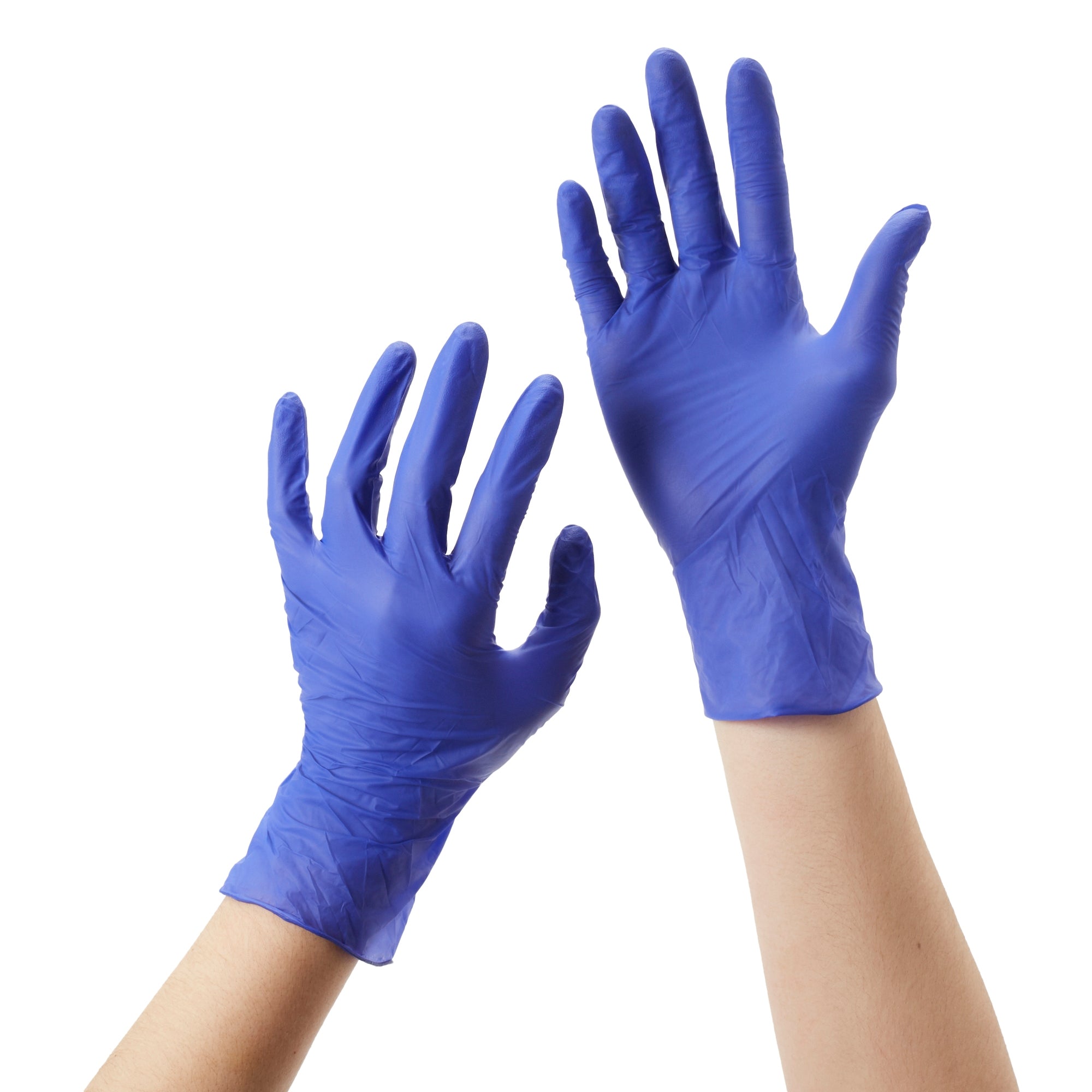 Exam Glove McKesson Confiderm 3.0 Medium NonSterile Nitrile Standard Cuff Length Textured Fingertips Blue Not Rated | 250/Box