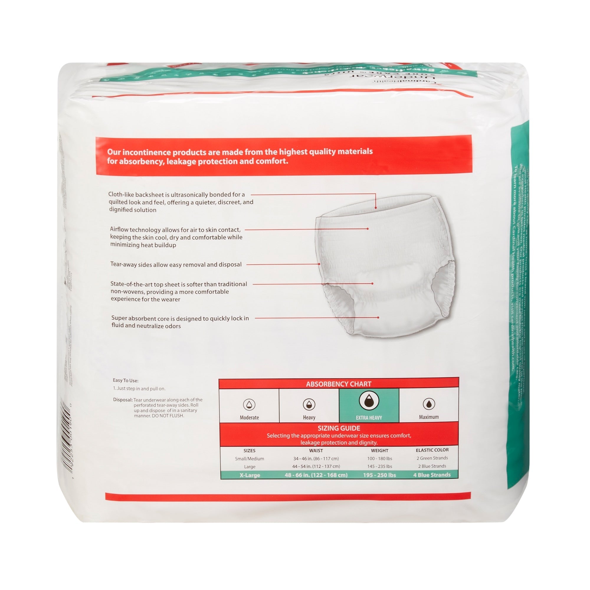 Unisex Adult Absorbent Underwear Sure Care Ultra Pull On with Tear Away Seams X-Large Disposable Heavy Absorbency, Packaging Type- Case