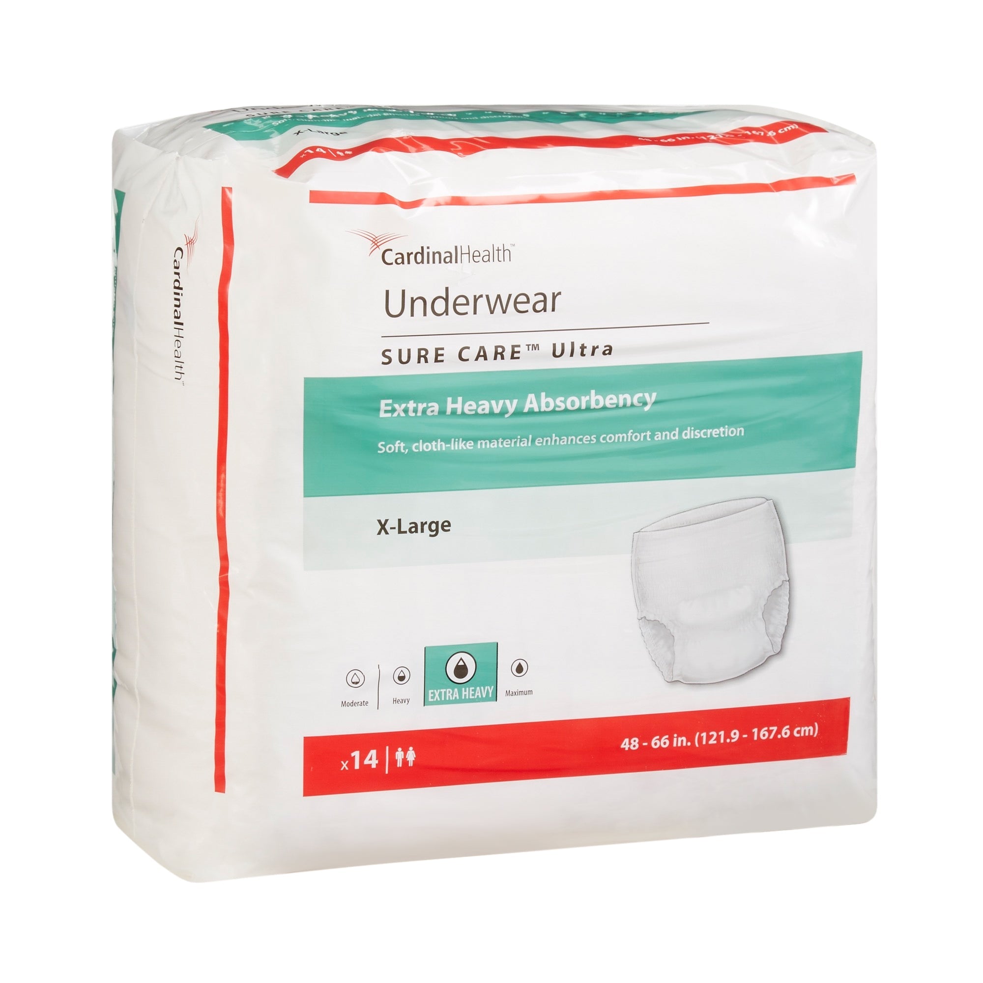 Unisex Adult Absorbent Underwear Sure Care Ultra Pull On with Tear Away Seams X-Large Disposable Heavy Absorbency, Packaging Type- Case
