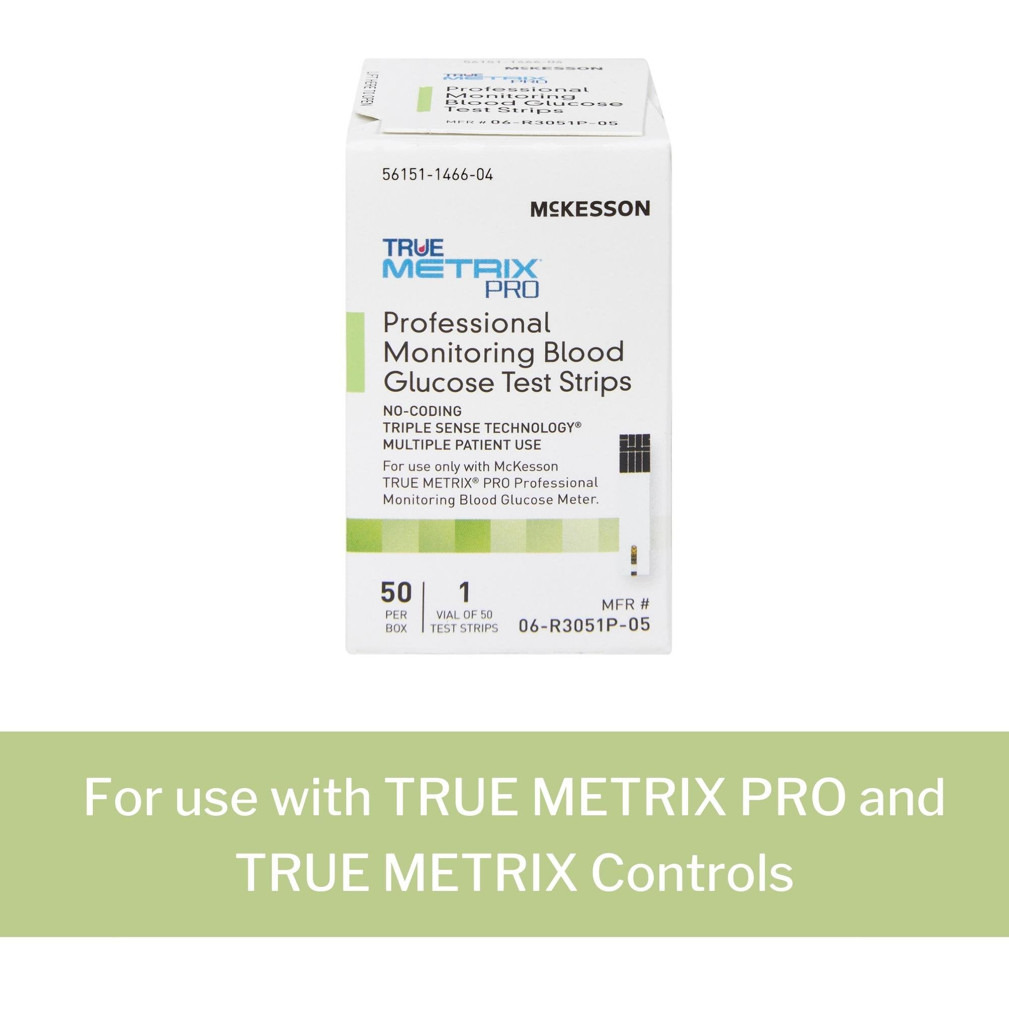 Blood Glucose Test Strips McKesson TRUE METRIX PRO 50 Strips per Pack, Packaging Type- Case