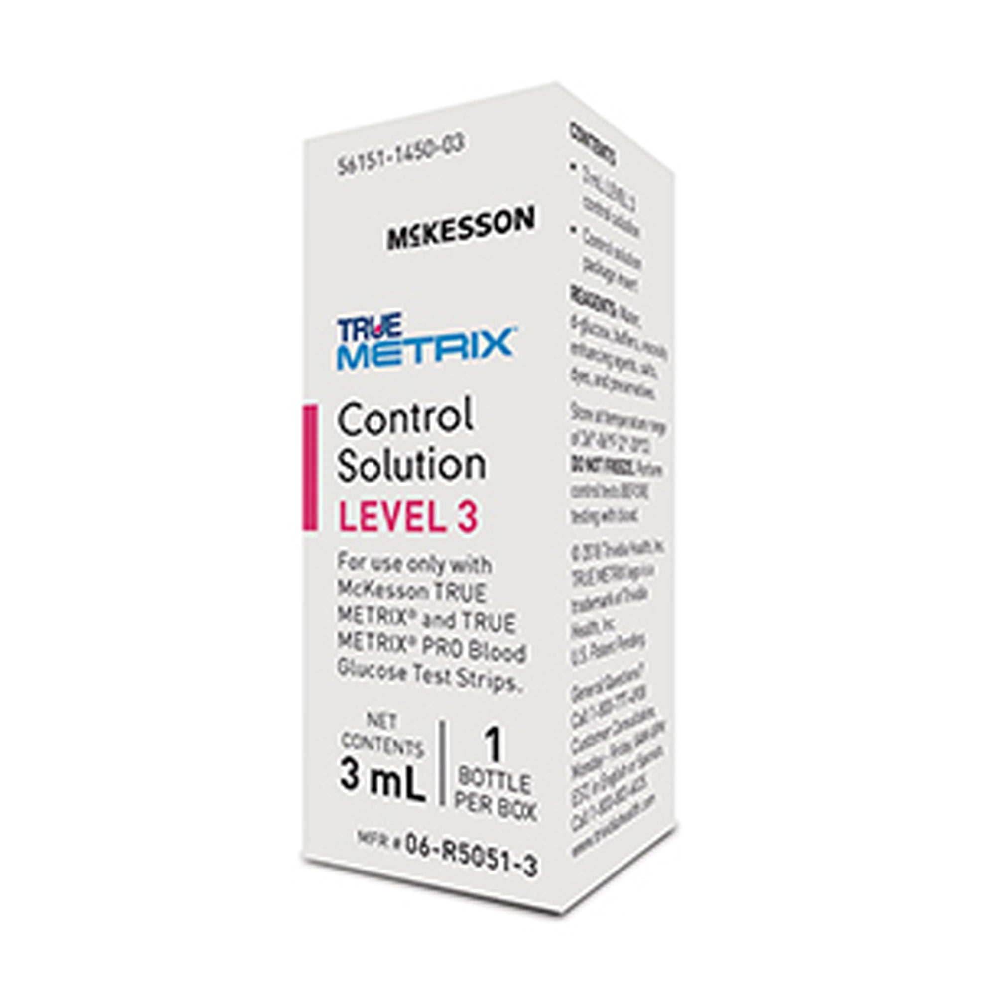 Blood Glucose Control Solution McKesson TRUE METRIX 3 mL Level 3, Packaging Type- Case