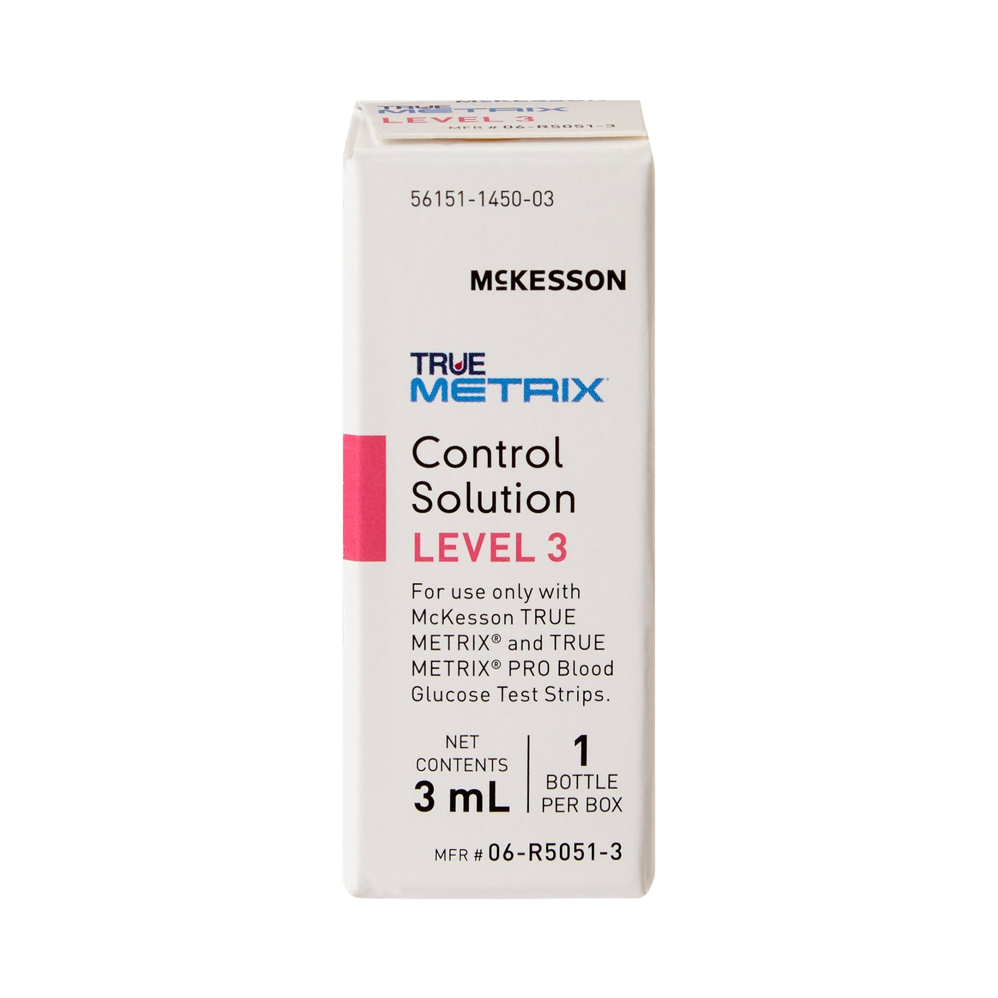 Blood Glucose Control Solution McKesson TRUE METRIX 3 mL Level 3, Packaging Type- Case