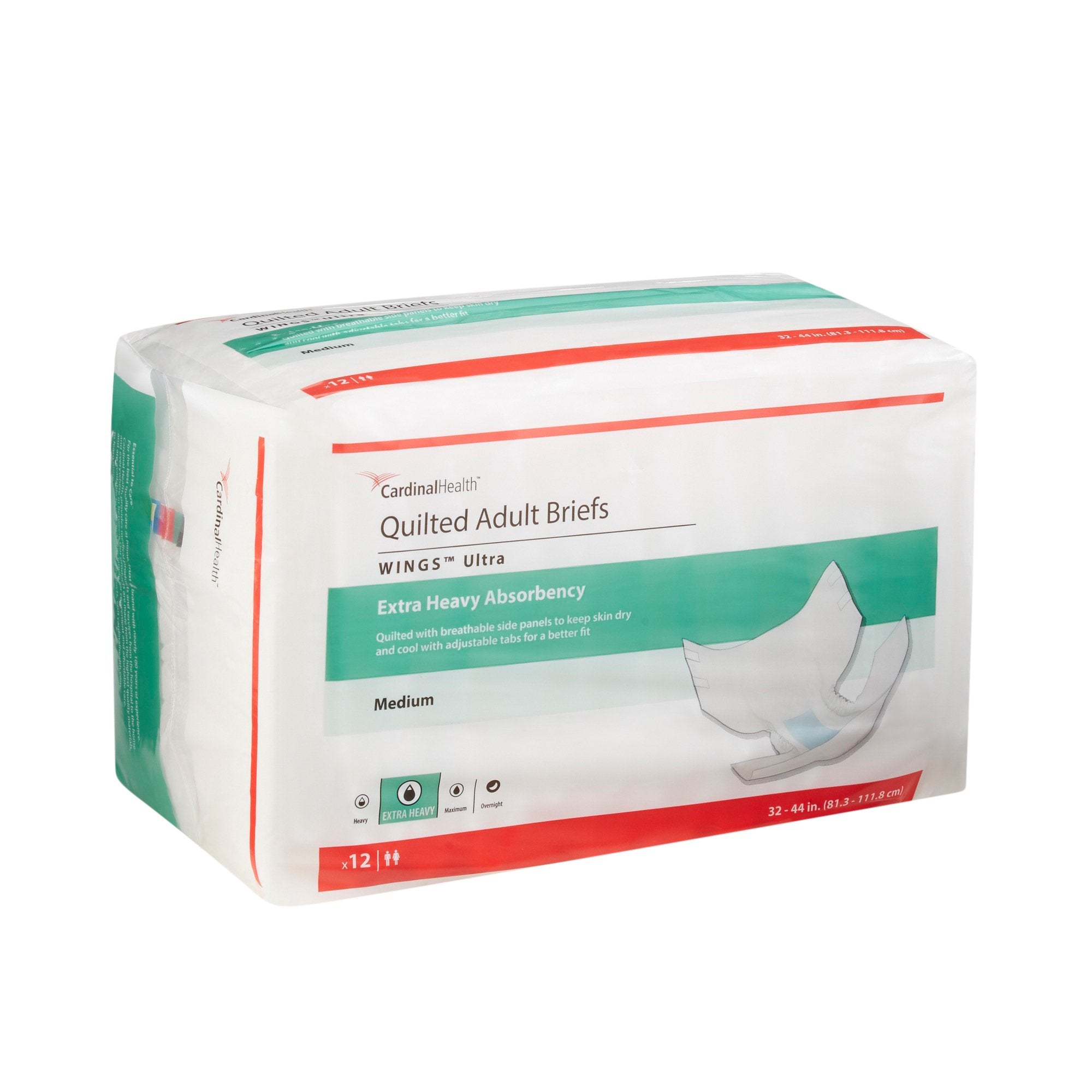 Unisex Adult Incontinence Brief Wings Ultra Medium Disposable Heavy Absorbency, Packaging Type- Case