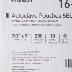 Sterilization Pouch McKesson Ethylene Oxide (EO) Gas / Steam 3-1/2 X 9 Inch Transparent Blue / White Self Seal Paper / Film, Packaging Type- Case