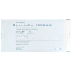 Sterilization Pouch McKesson Ethylene Oxide (EO) Gas / Steam 5-1/4 X 10 Inch Transparent Blue / White Self Seal Paper / Film, Packaging Type- Box