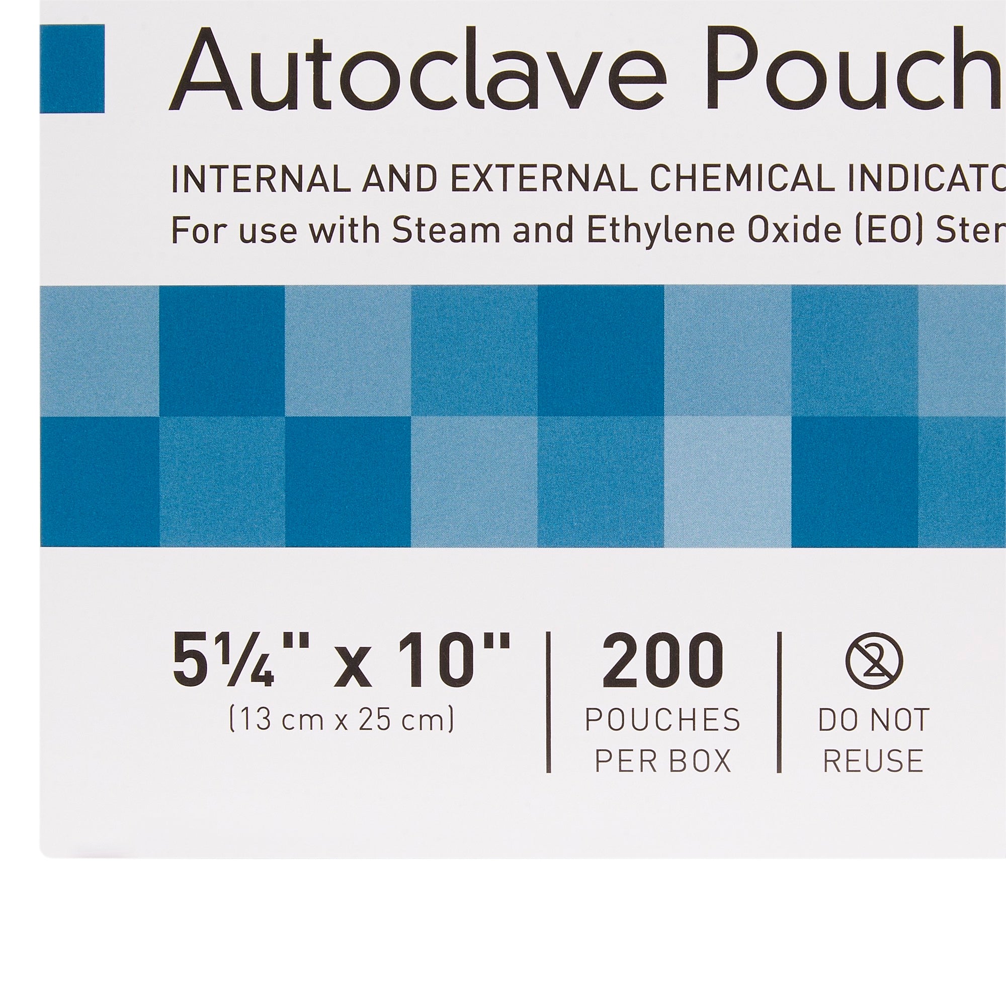Sterilization Pouch McKesson Ethylene Oxide (EO) Gas / Steam 5-1/4 X 10 Inch Transparent Blue / White Self Seal Paper / Film, Packaging Type- Box